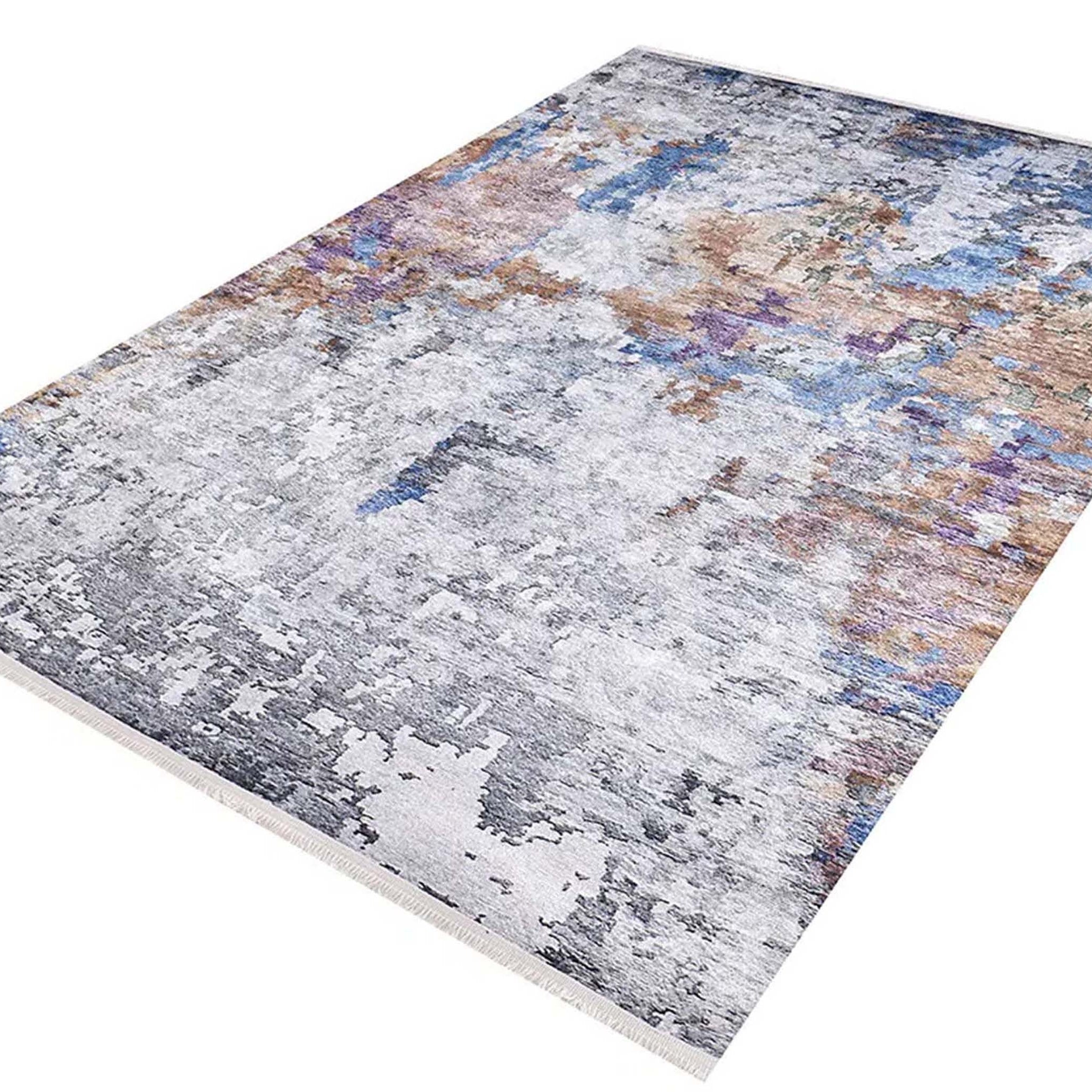 Lama Abstract Modern Gray Rug