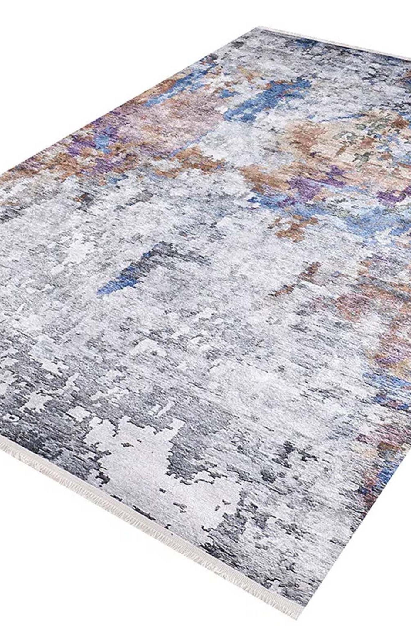 Lama Abstract Modern Gray Rug