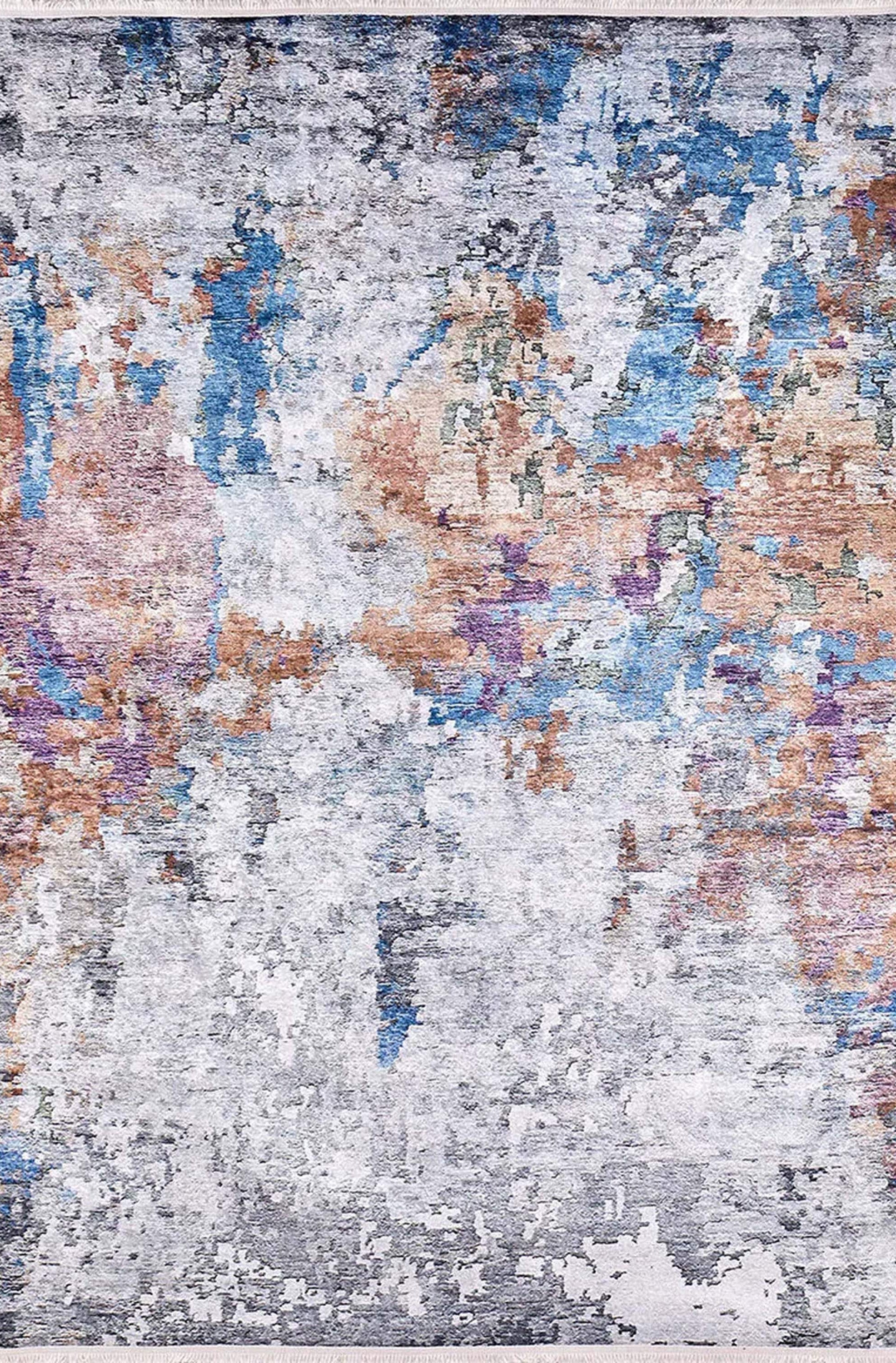 Lama Abstract Modern Gray Rug