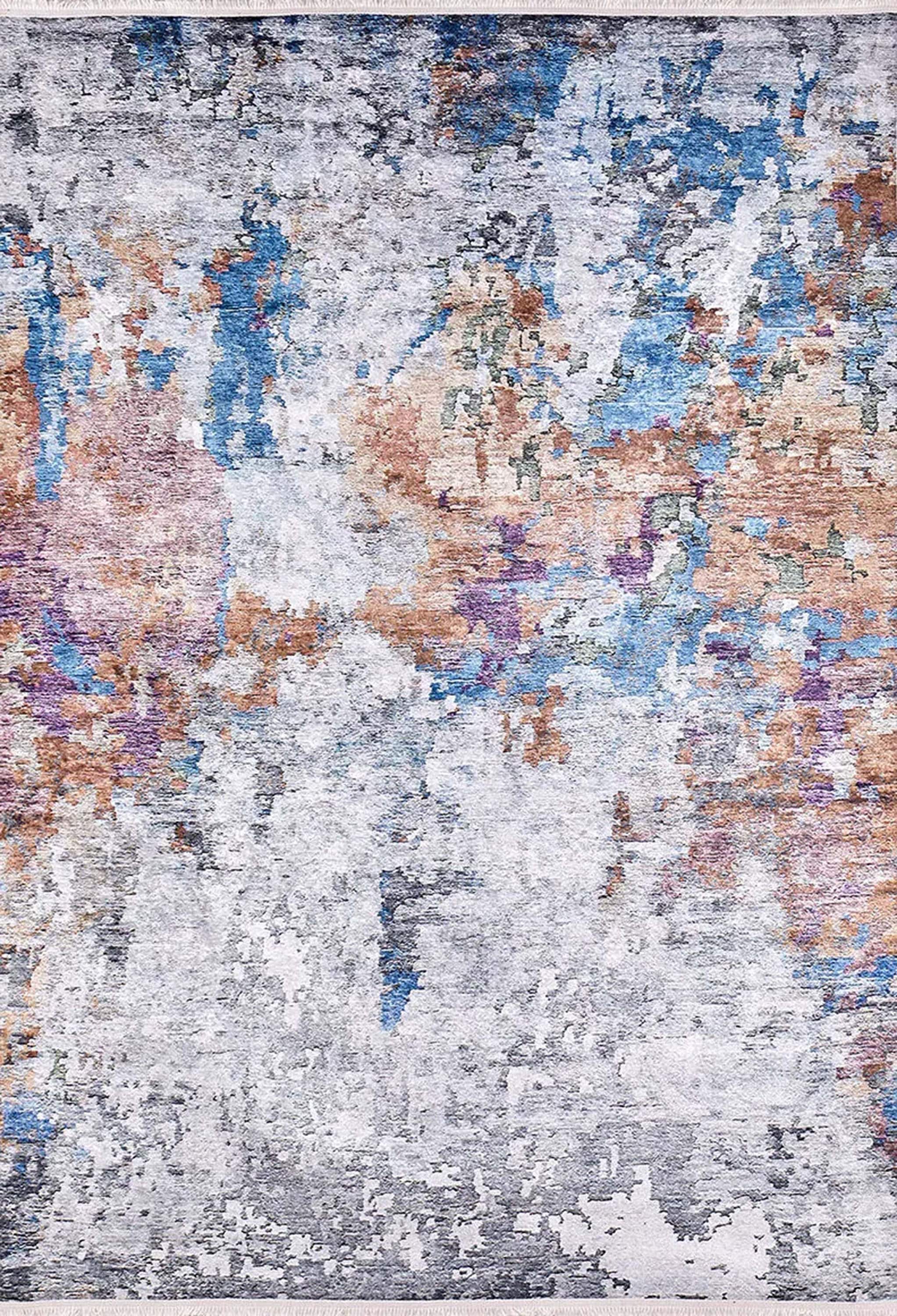 Lama Abstract Modern Gray Rug