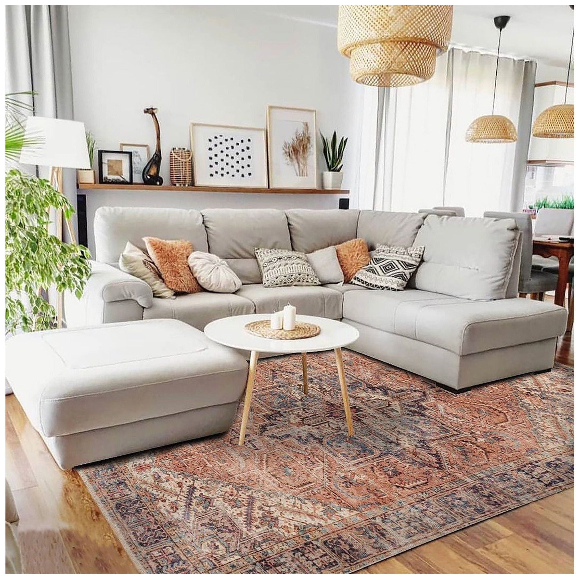 Lamya Turkish Faded Orange Beige-Blush Rug