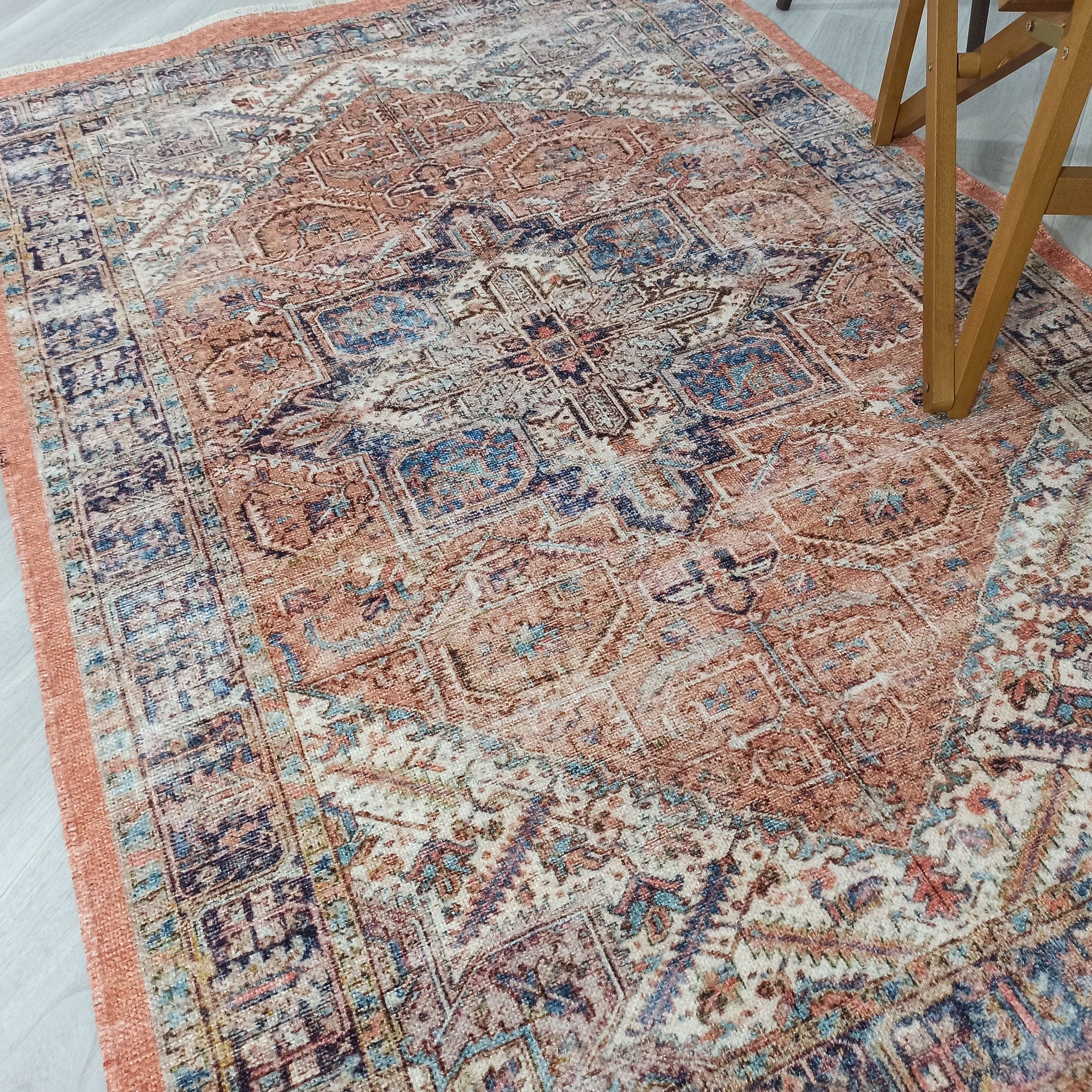 Lamya Turkish Faded Orange Beige-Blush Rug