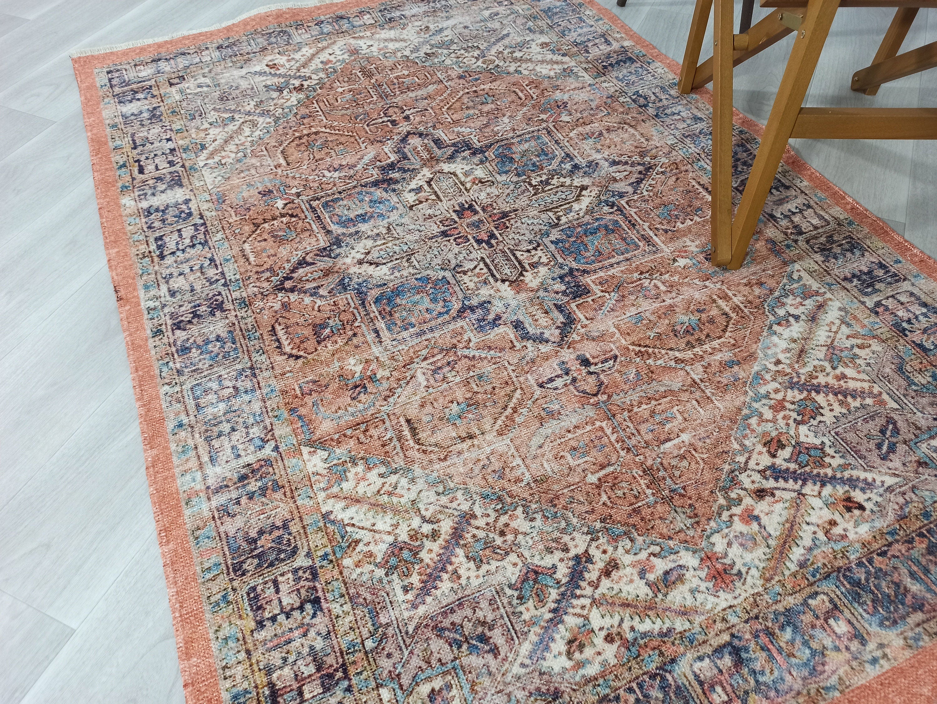 Lamya Turkish Faded Orange Beige-Blush Rug