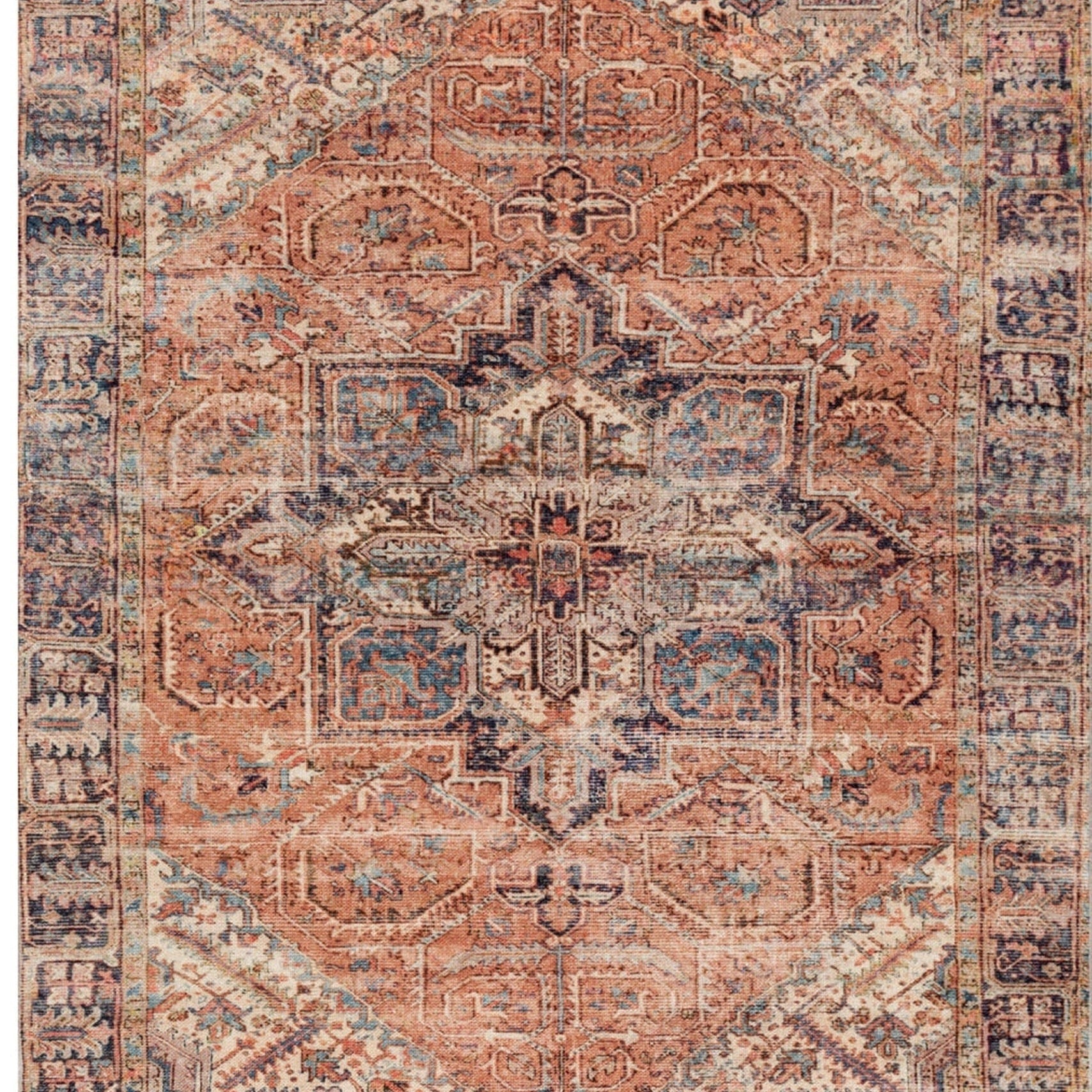 Lamya Turkish Faded Orange Beige-Blush Rug
