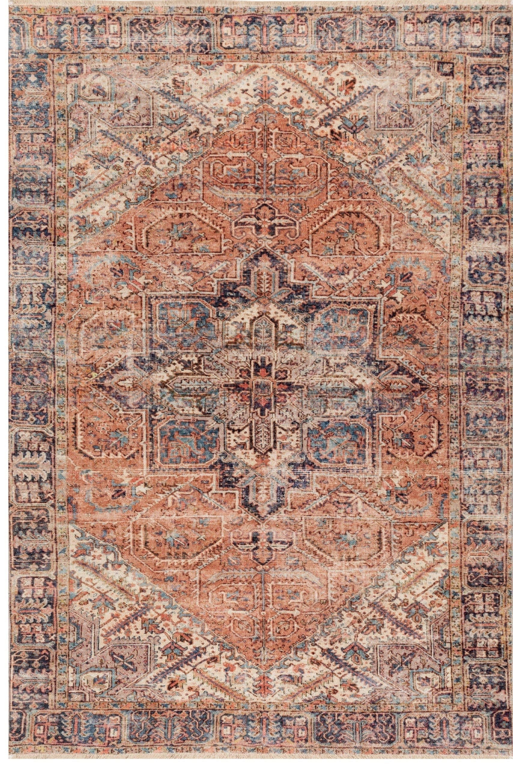 Lamya Turkish Faded Orange Beige-Blush Rug