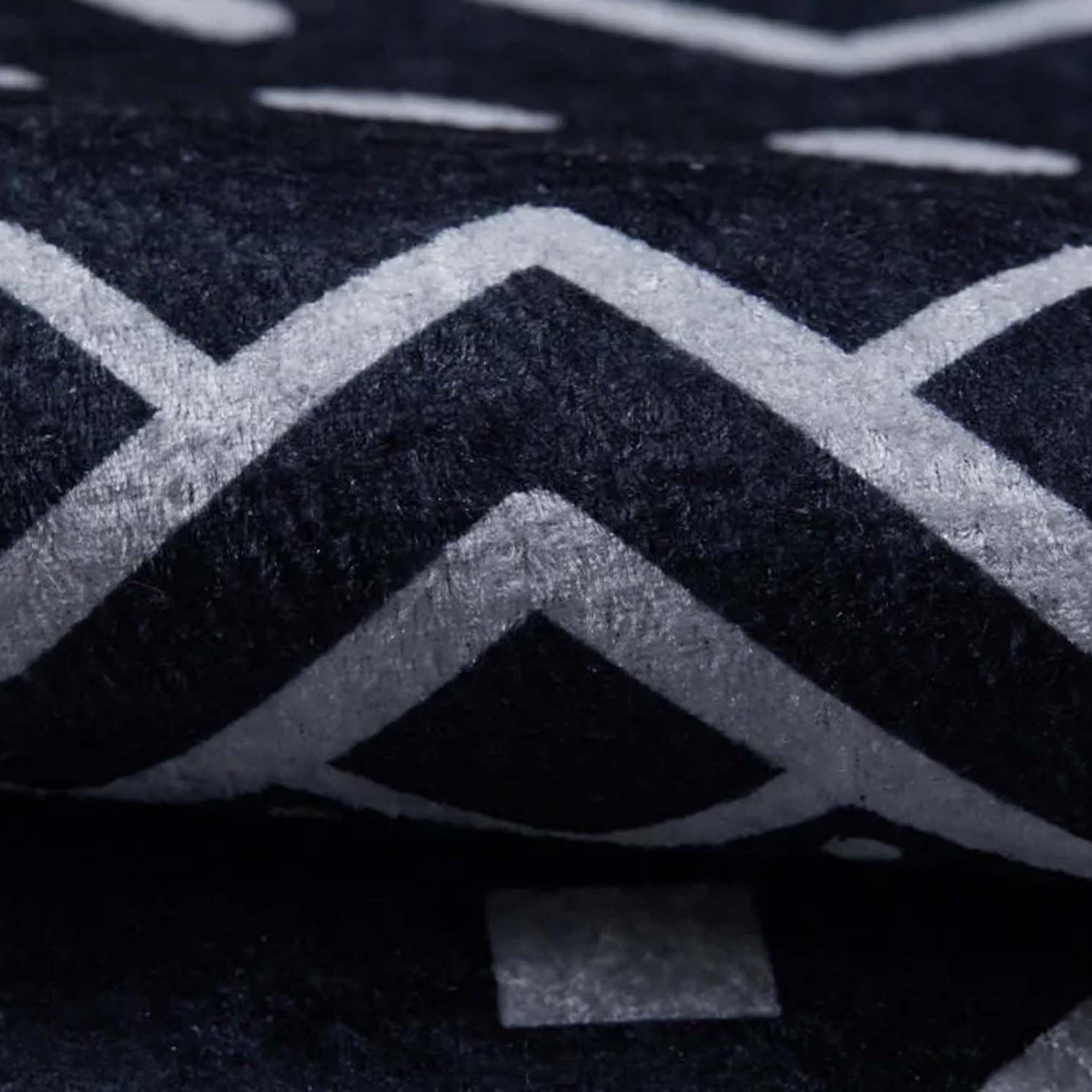 Lana Boho Aztec Black White Rug