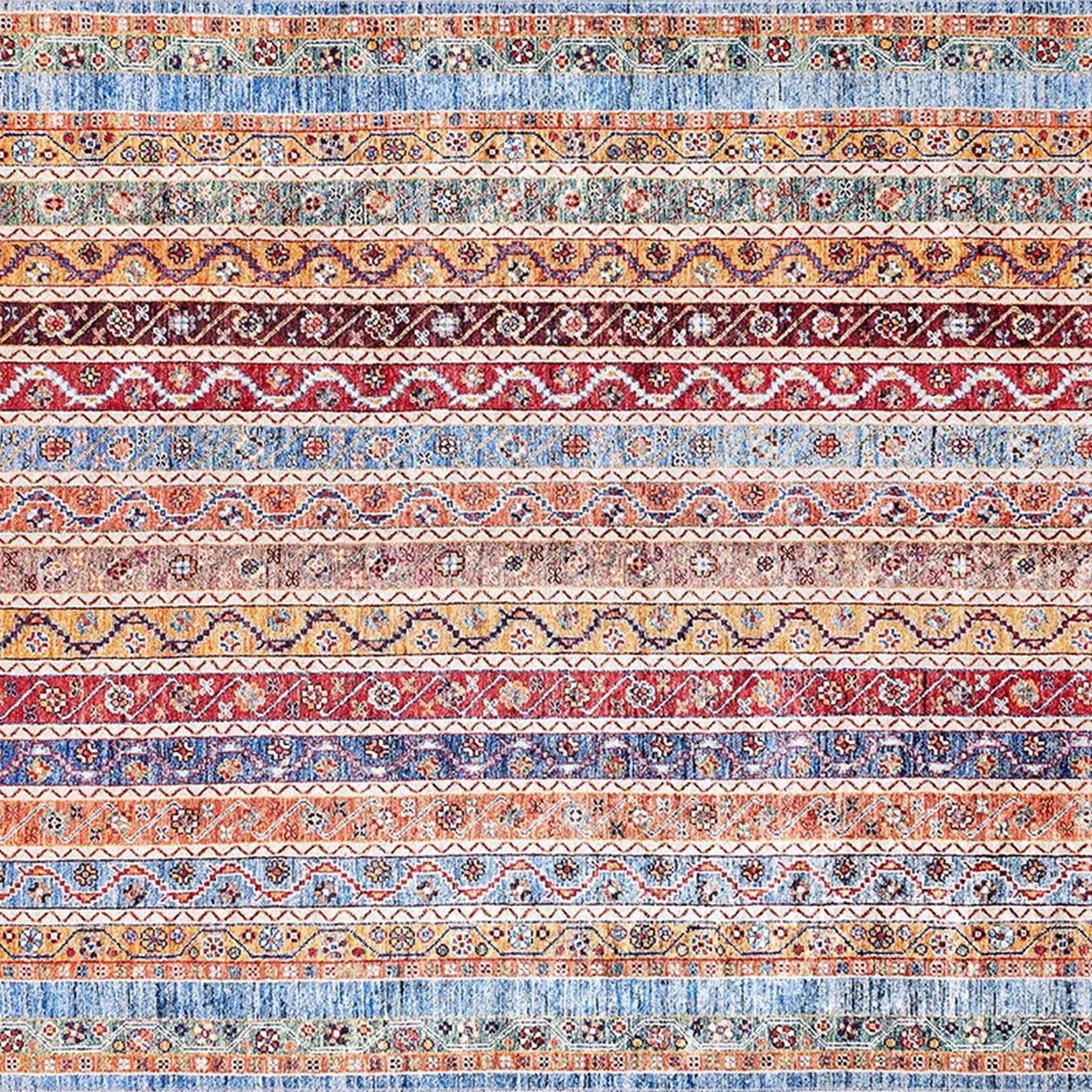 Landa Turkish Kilim Orange Blue Rug