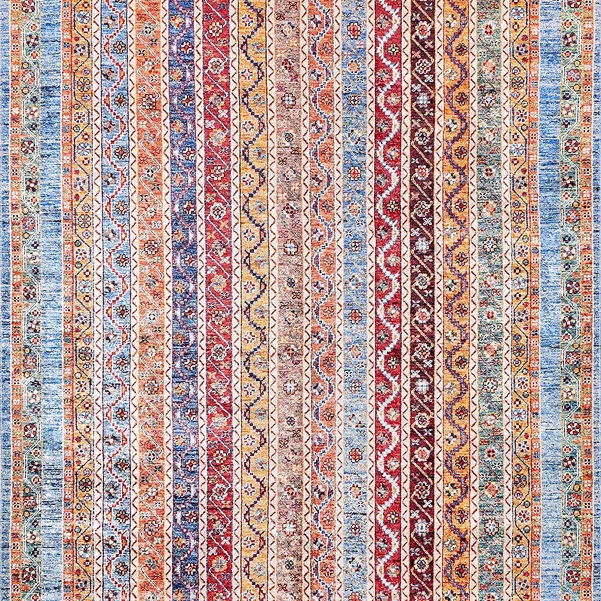 Landa Turkish Kilim Orange Blue Rug