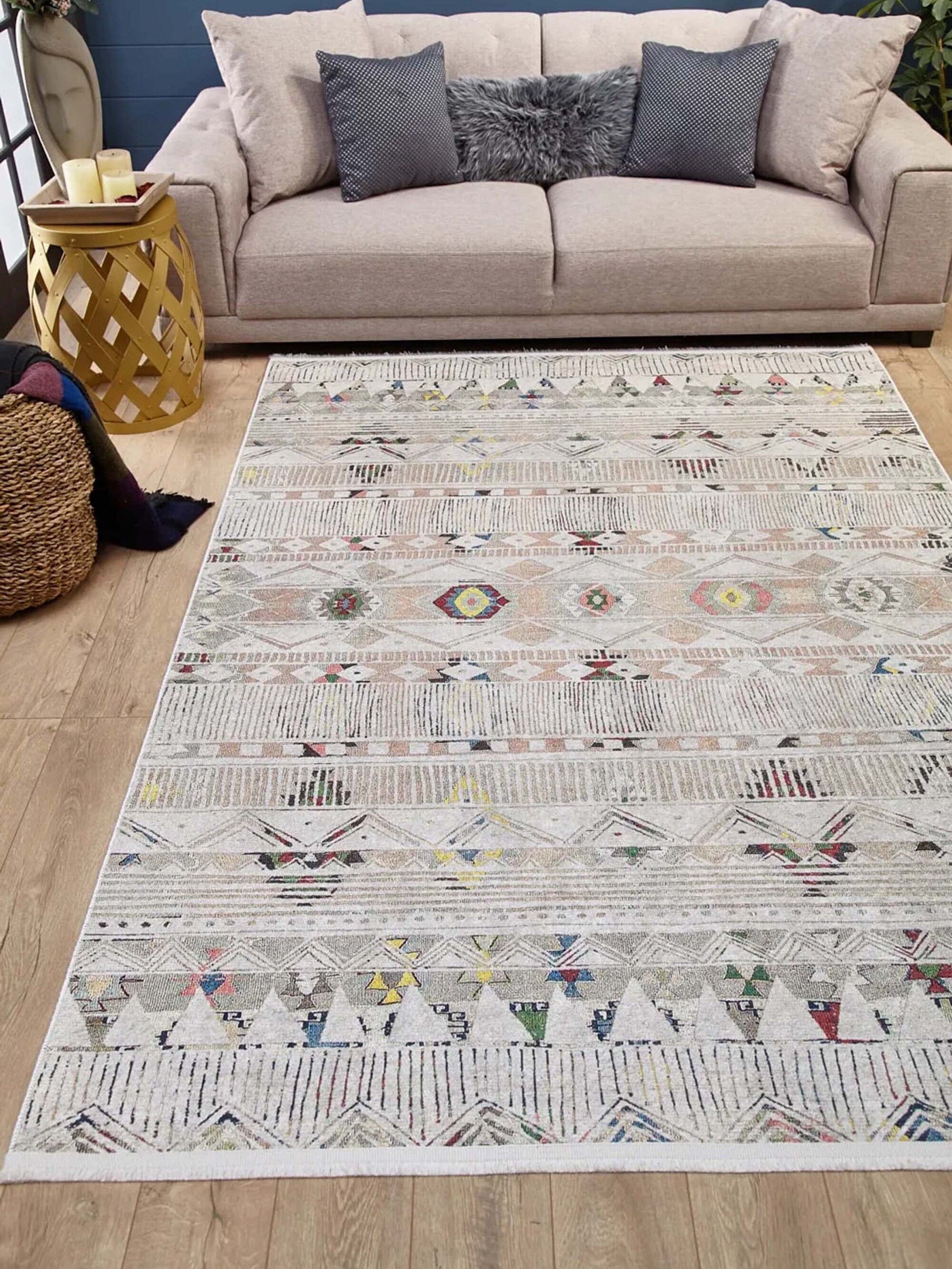 Lara Boho Turkish Beige Rug