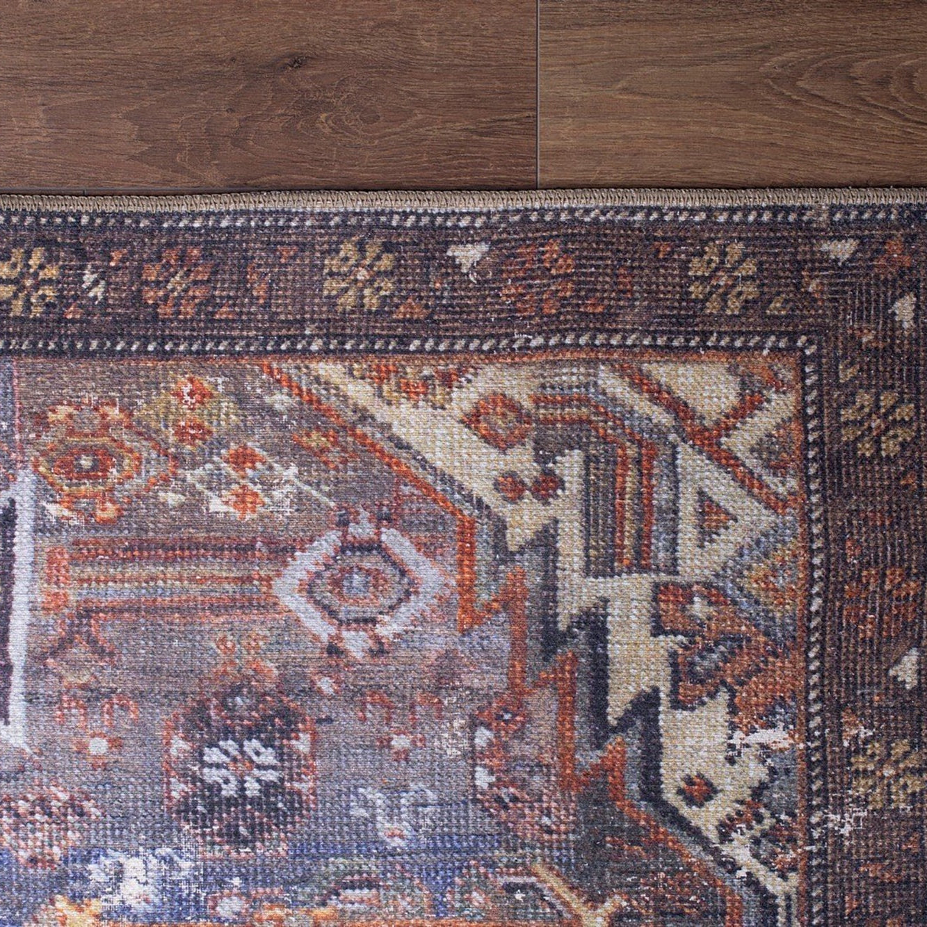 Laysa Rug Turkish Oriental Rustic Tribal Brown Rug