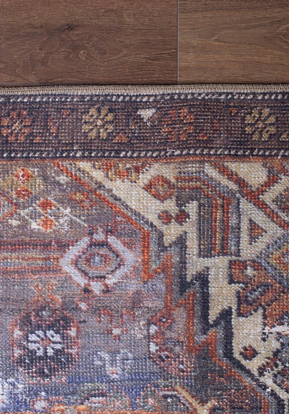 Laysa Rug Turkish Oriental Rustic Tribal Brown Rug