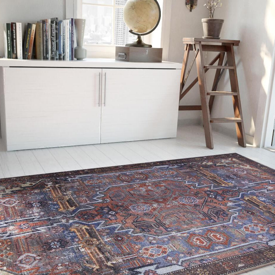 Laysa Rug Turkish Oriental Rustic Tribal Brown Rug