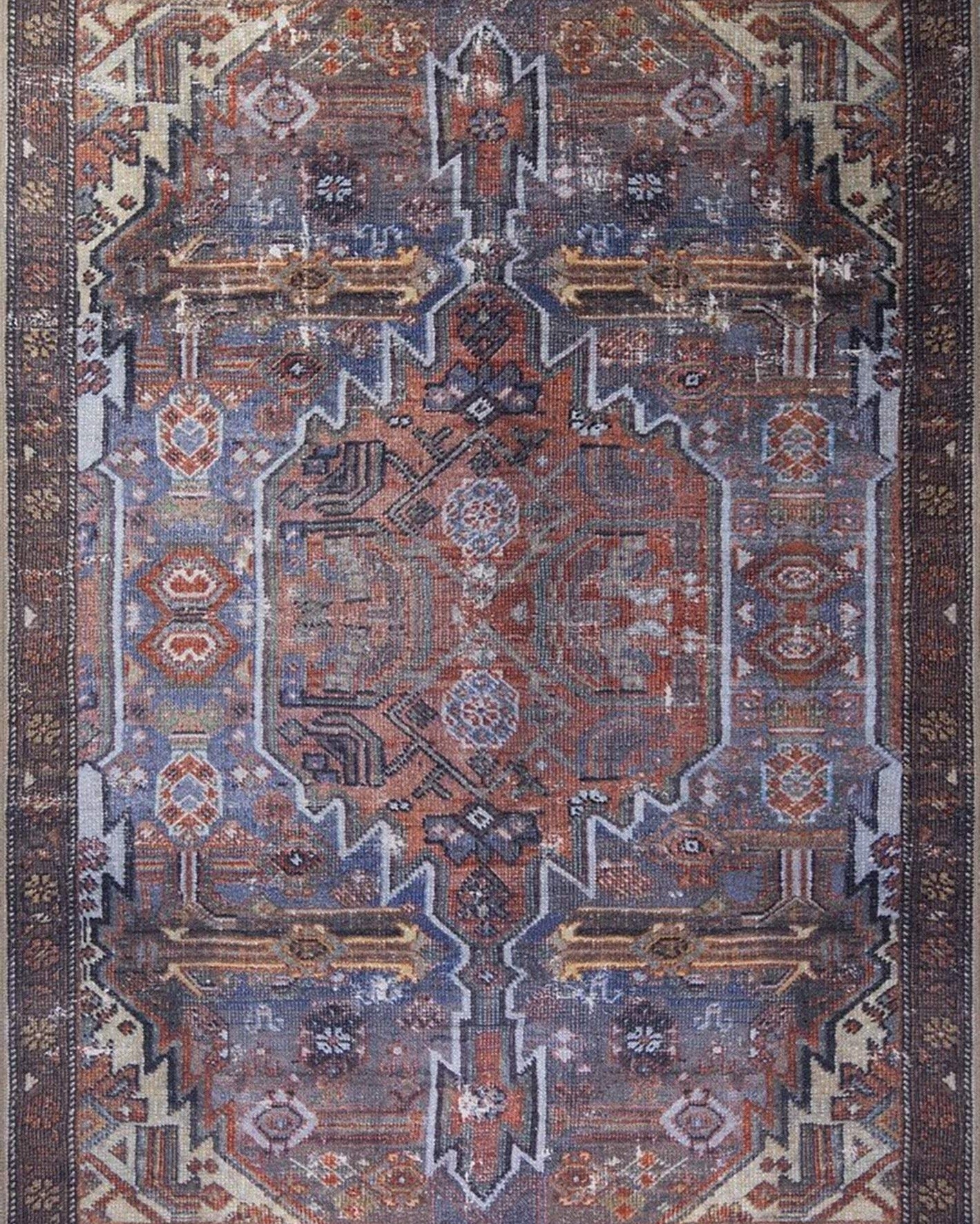 Laysa Rug Turkish Oriental Rustic Tribal Brown Rug