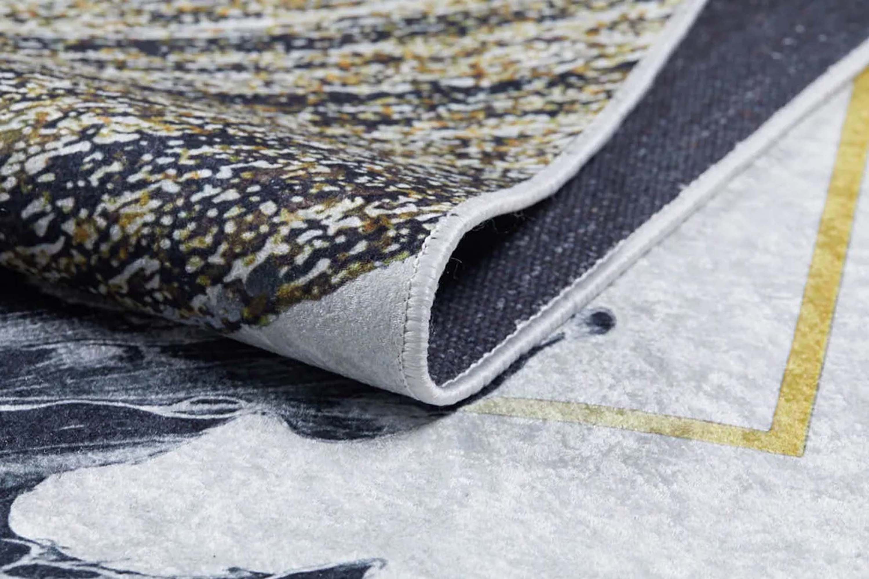 Lia Leaf Art White Beige Rug