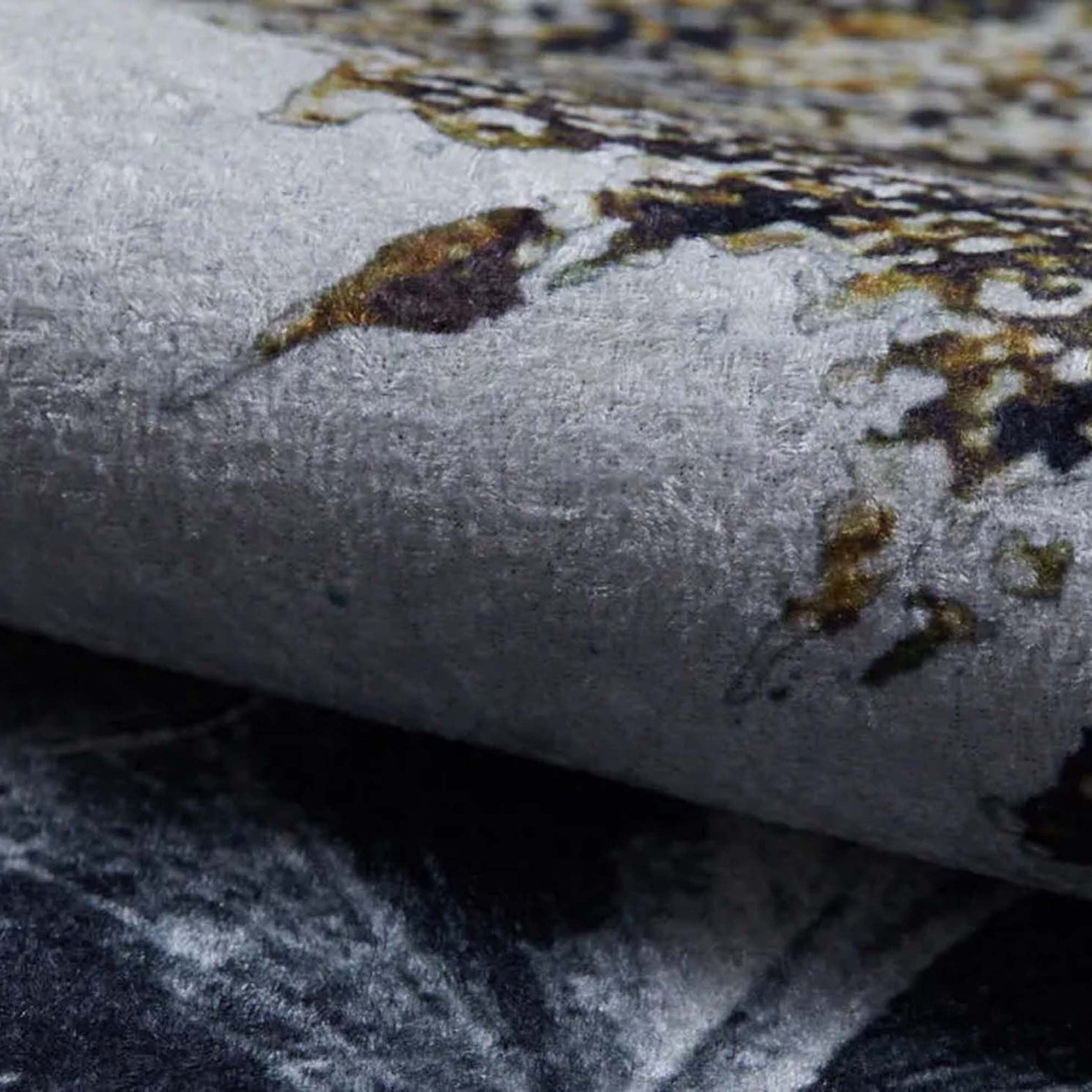 Lia Leaf Art White Beige Rug