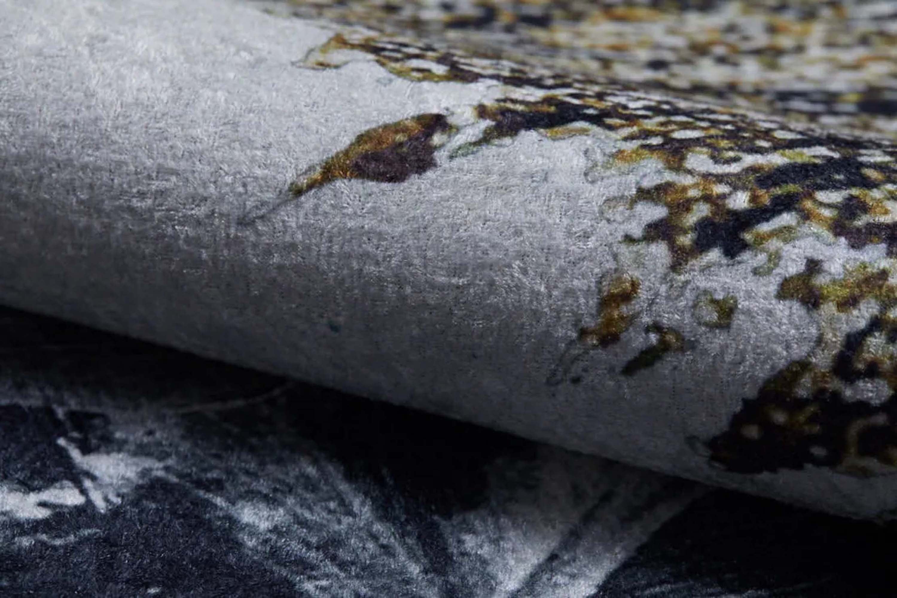 Lia Leaf Art White Beige Rug