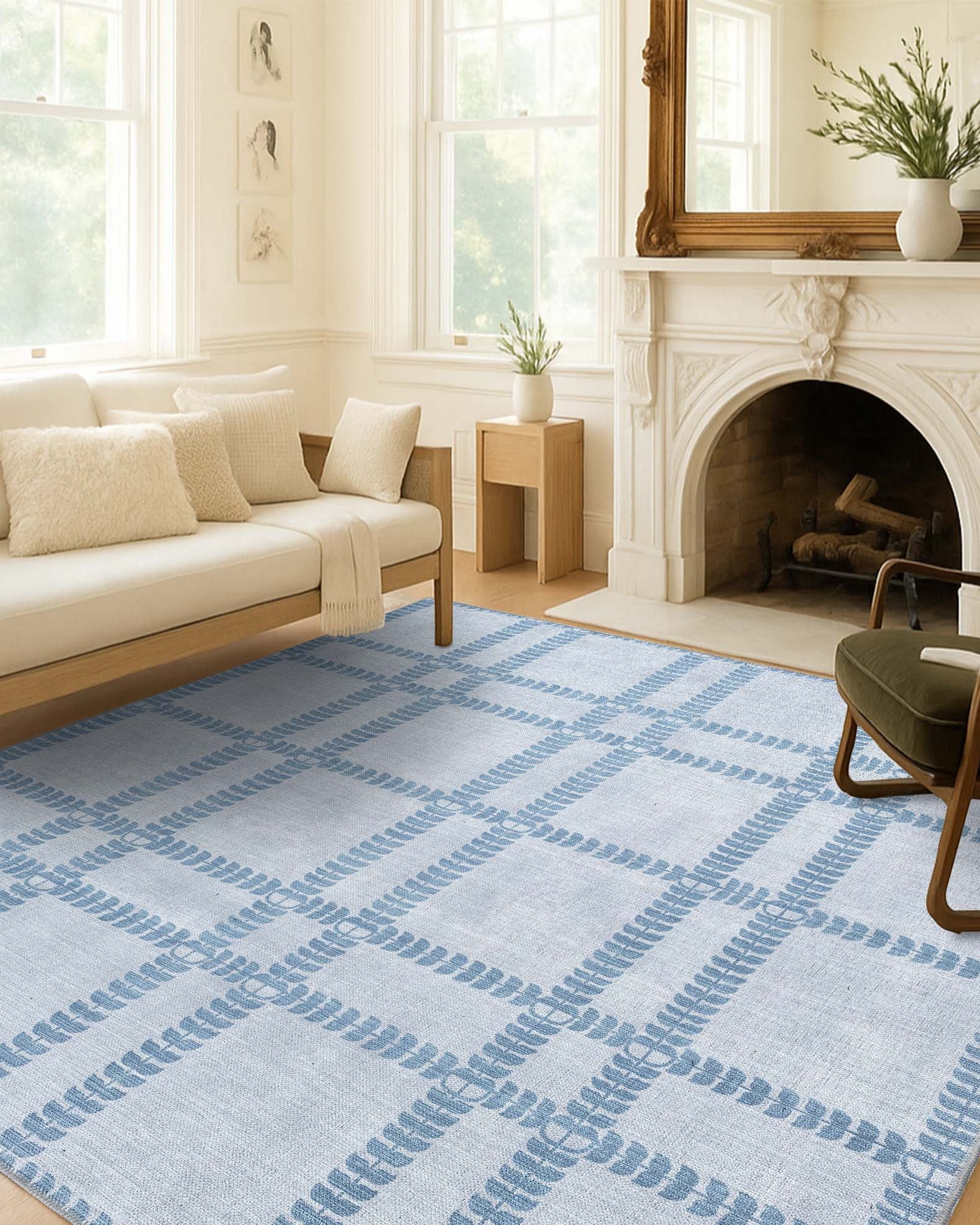 Amani Gray Blue Oushak Rug