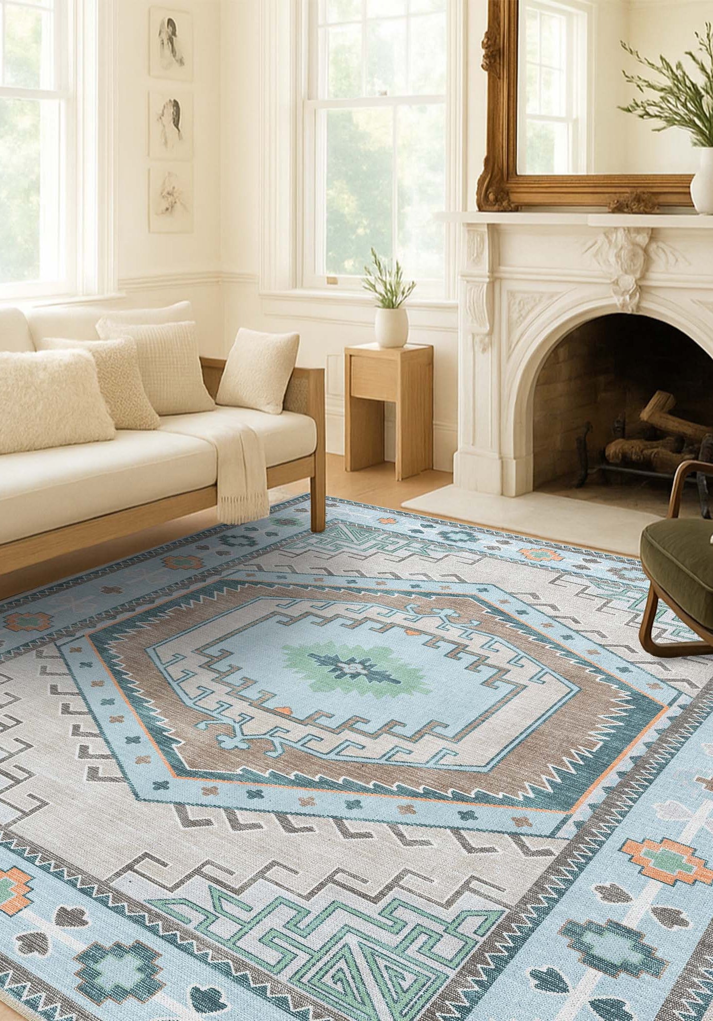 Elea Aesthetic Green Oushak Rug