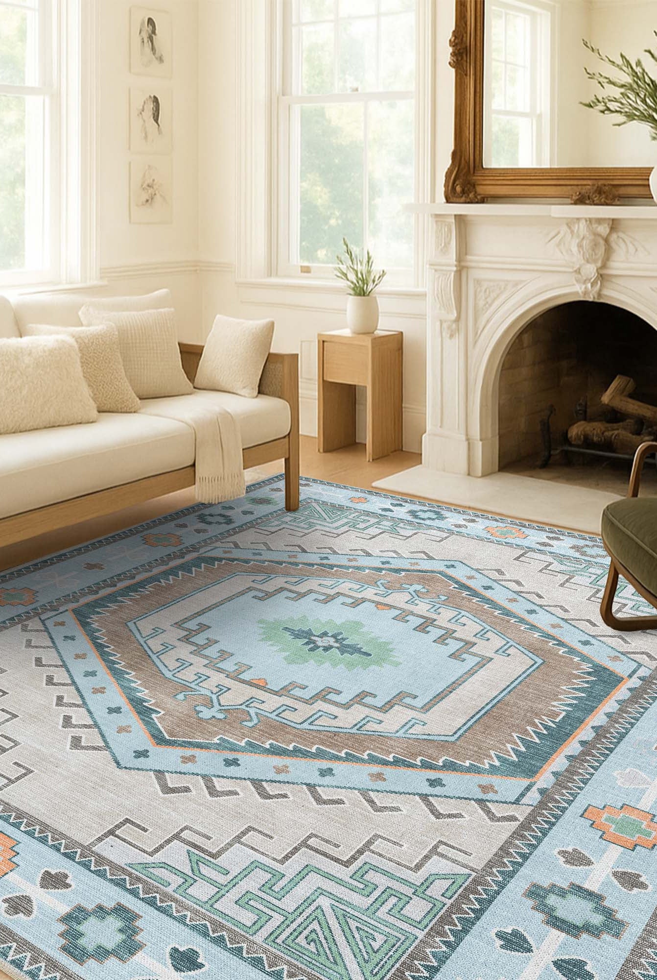 Elea Aesthetic Green Oushak Rug