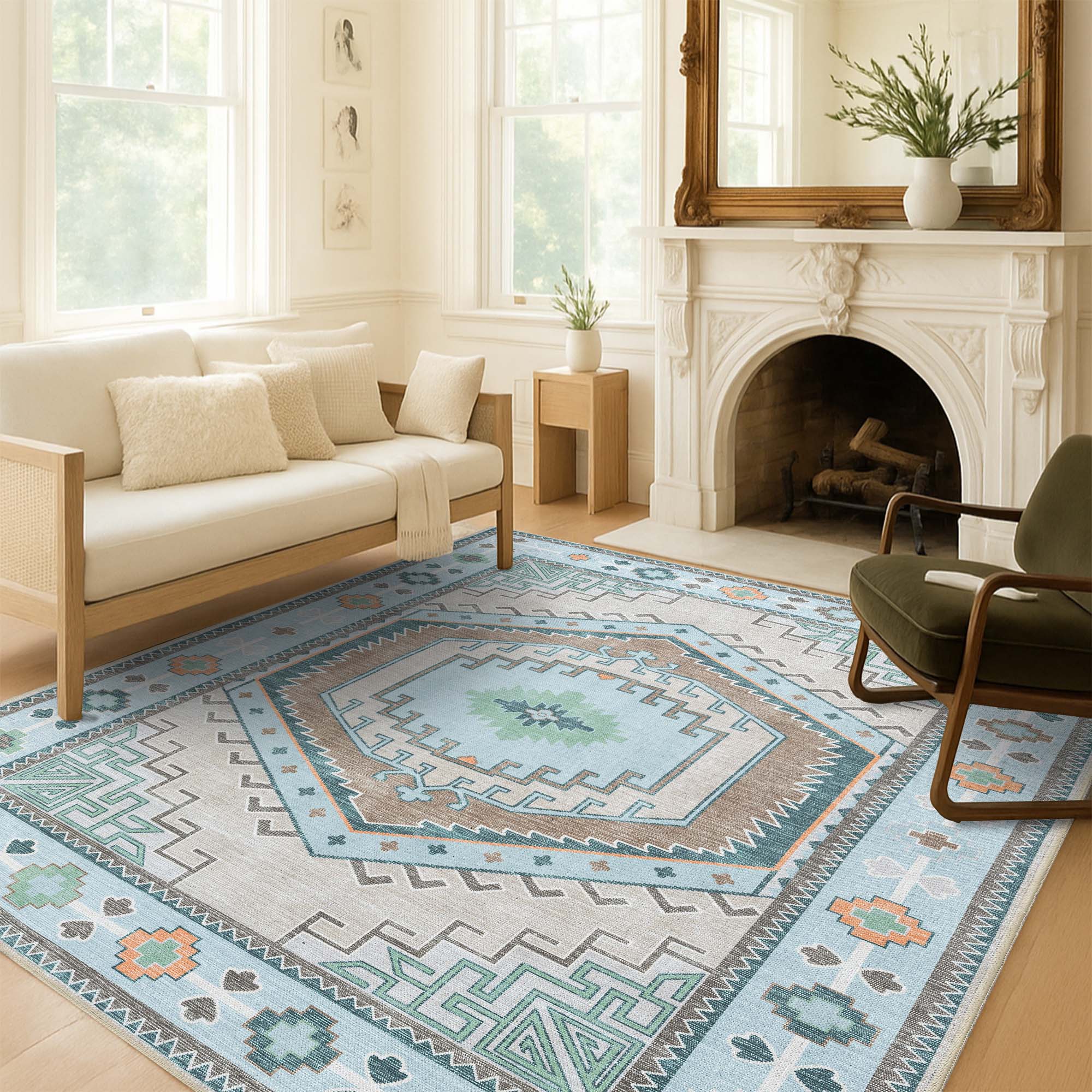 Elea Aesthetic Green Oushak Rug