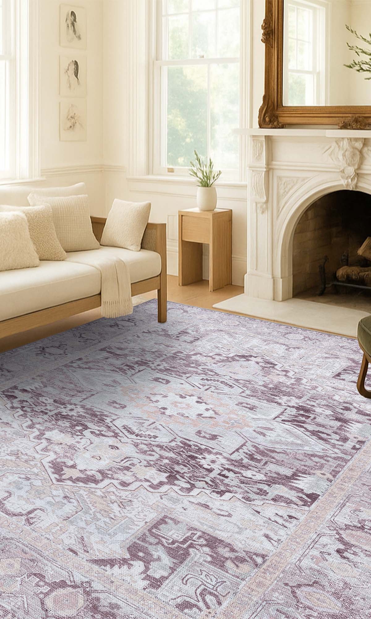 Munya Natural Pastel Modern Persian Rug