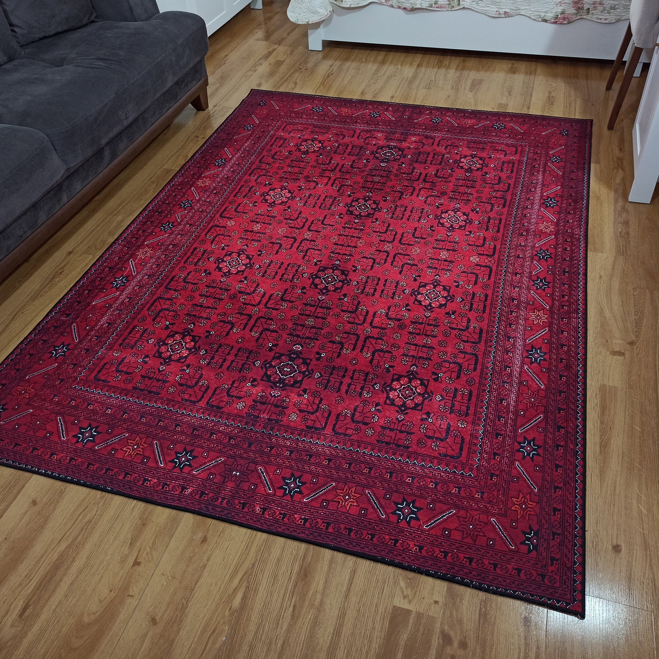 Liza Turkish Red Vintage Distressed Rug
