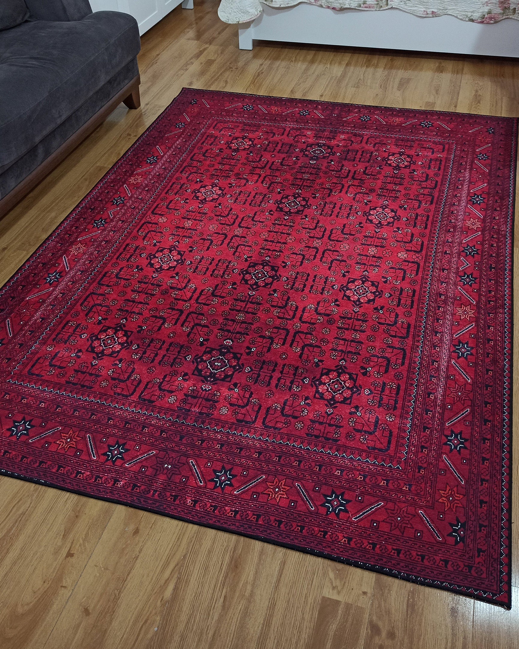 Liza Turkish Red Vintage Distressed Rug