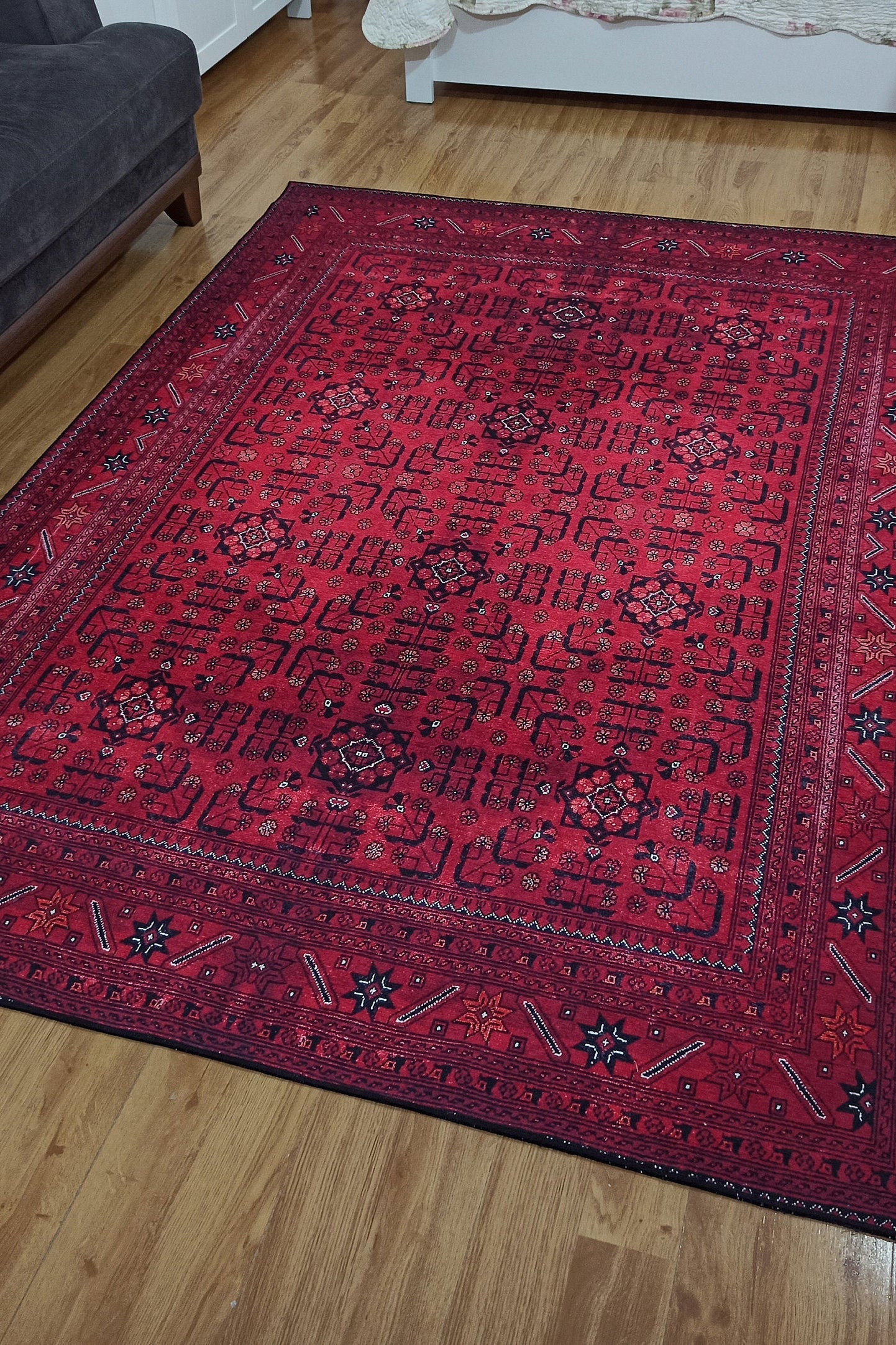 Liza Turkish Red Vintage Distressed Rug