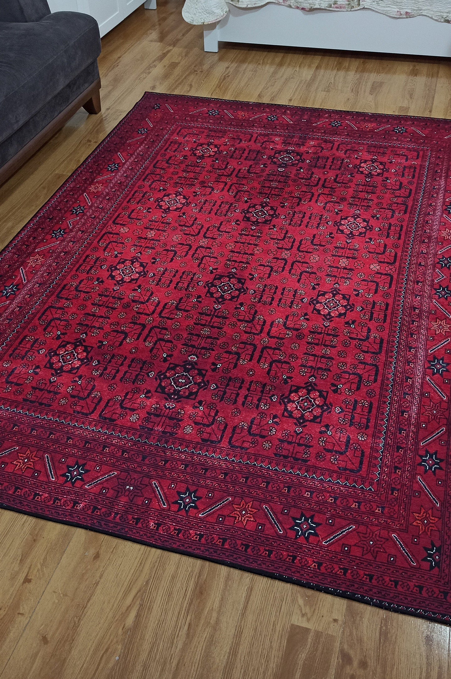 Liza Turkish Red Vintage Distressed Rug