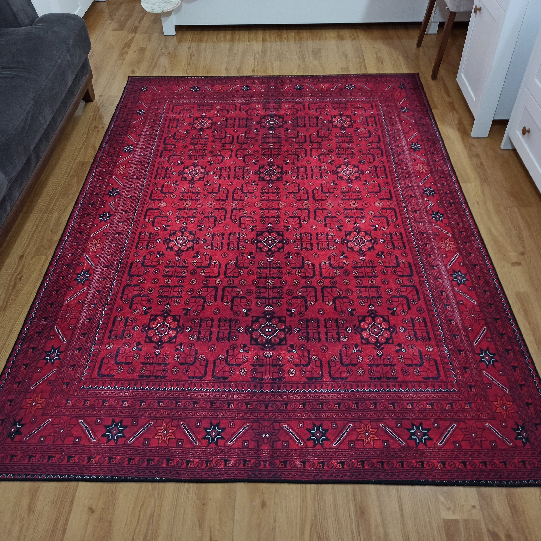Liza Turkish Red Vintage Distressed Rug
