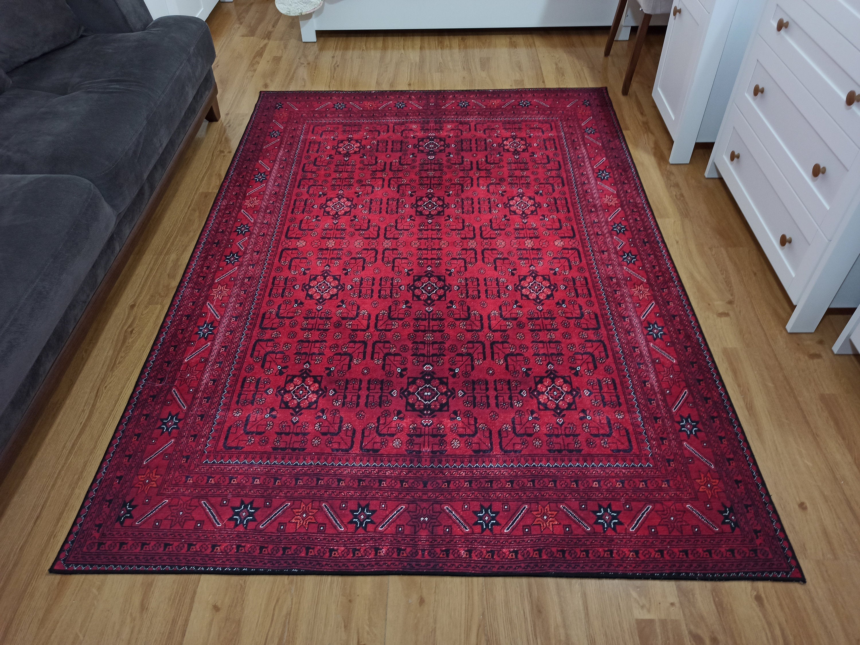 Liza Turkish Red Vintage Distressed Rug