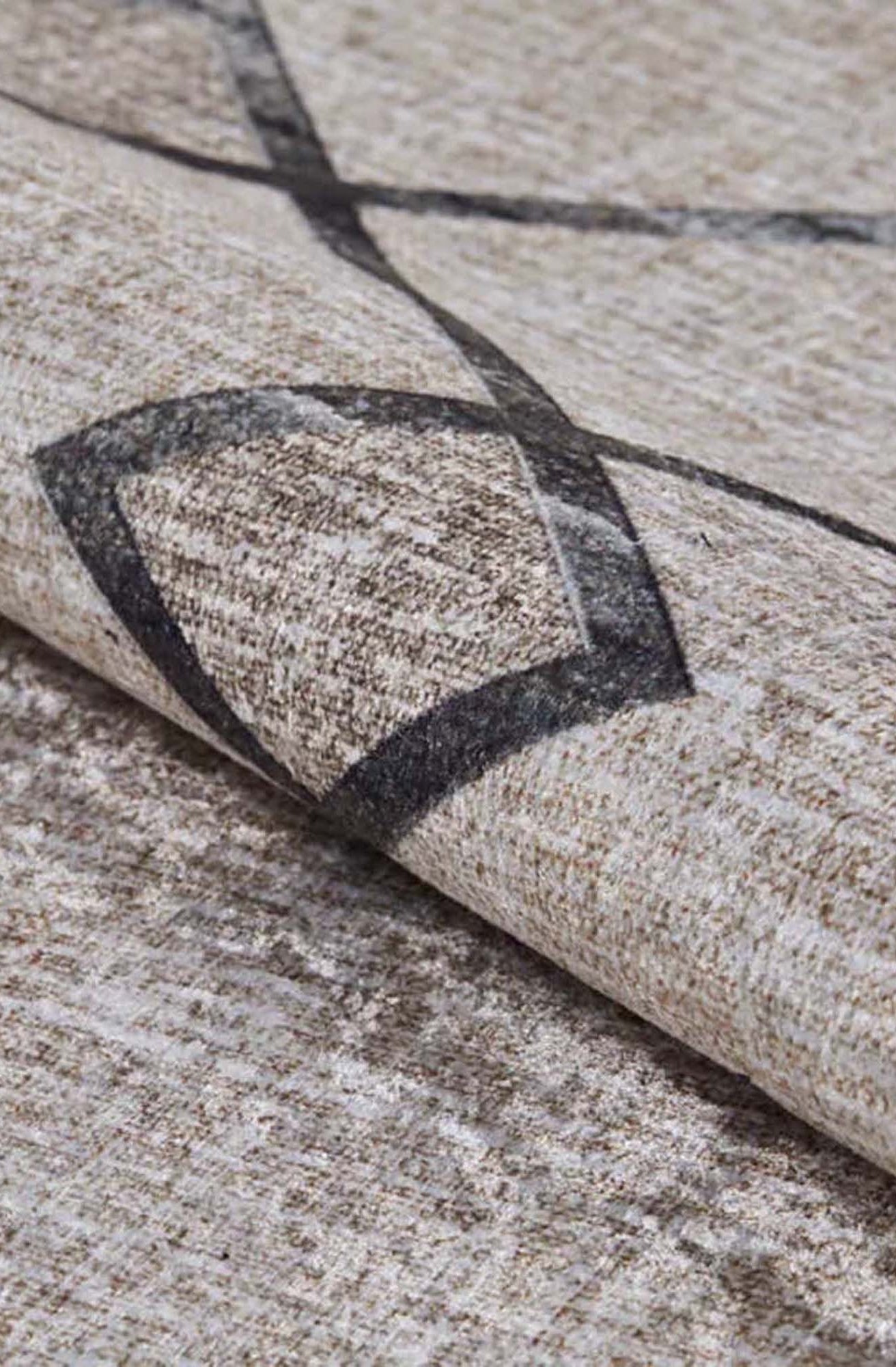 Lora Turkish Boho Beige Geometric Rug