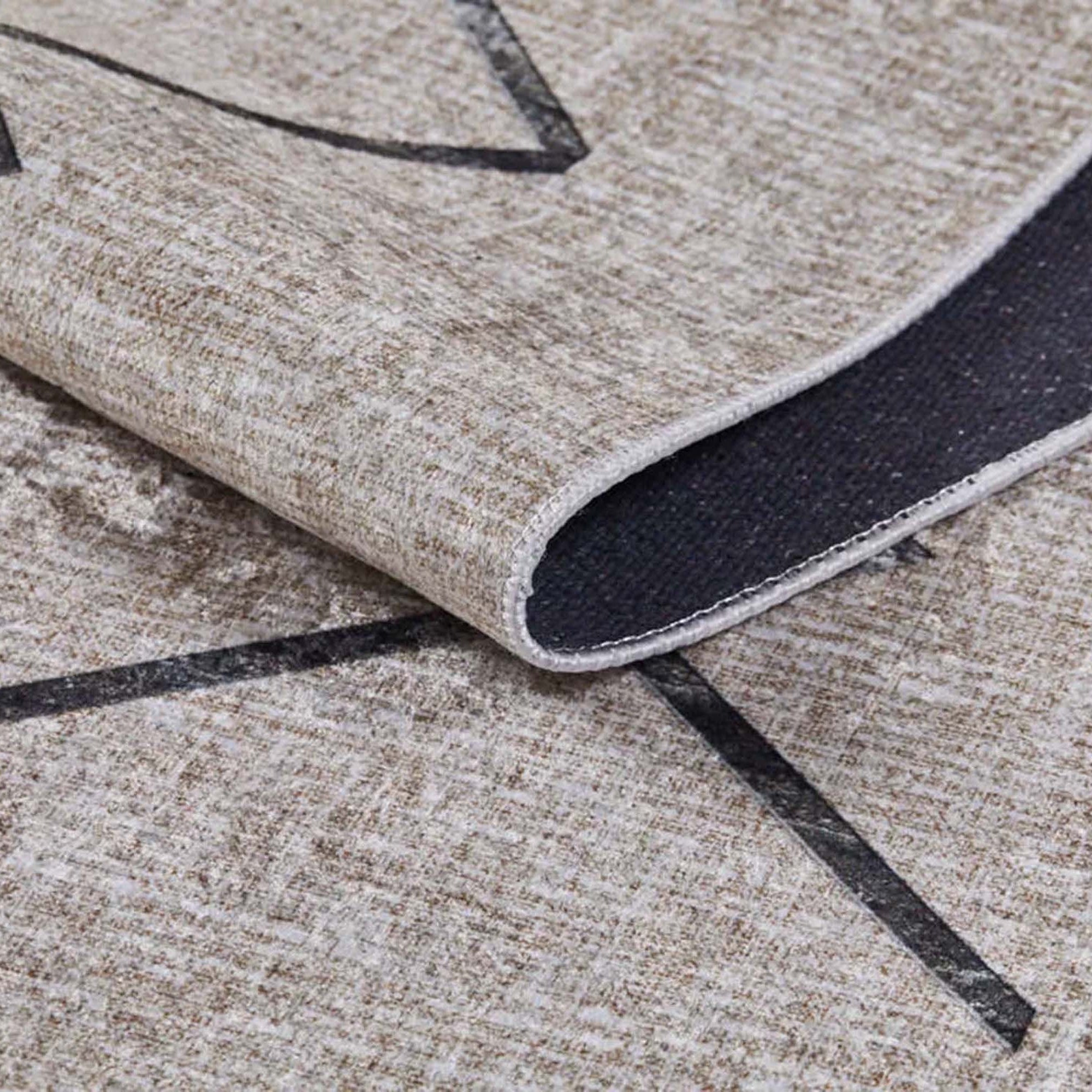 Lora Turkish Boho Beige Geometric Rug