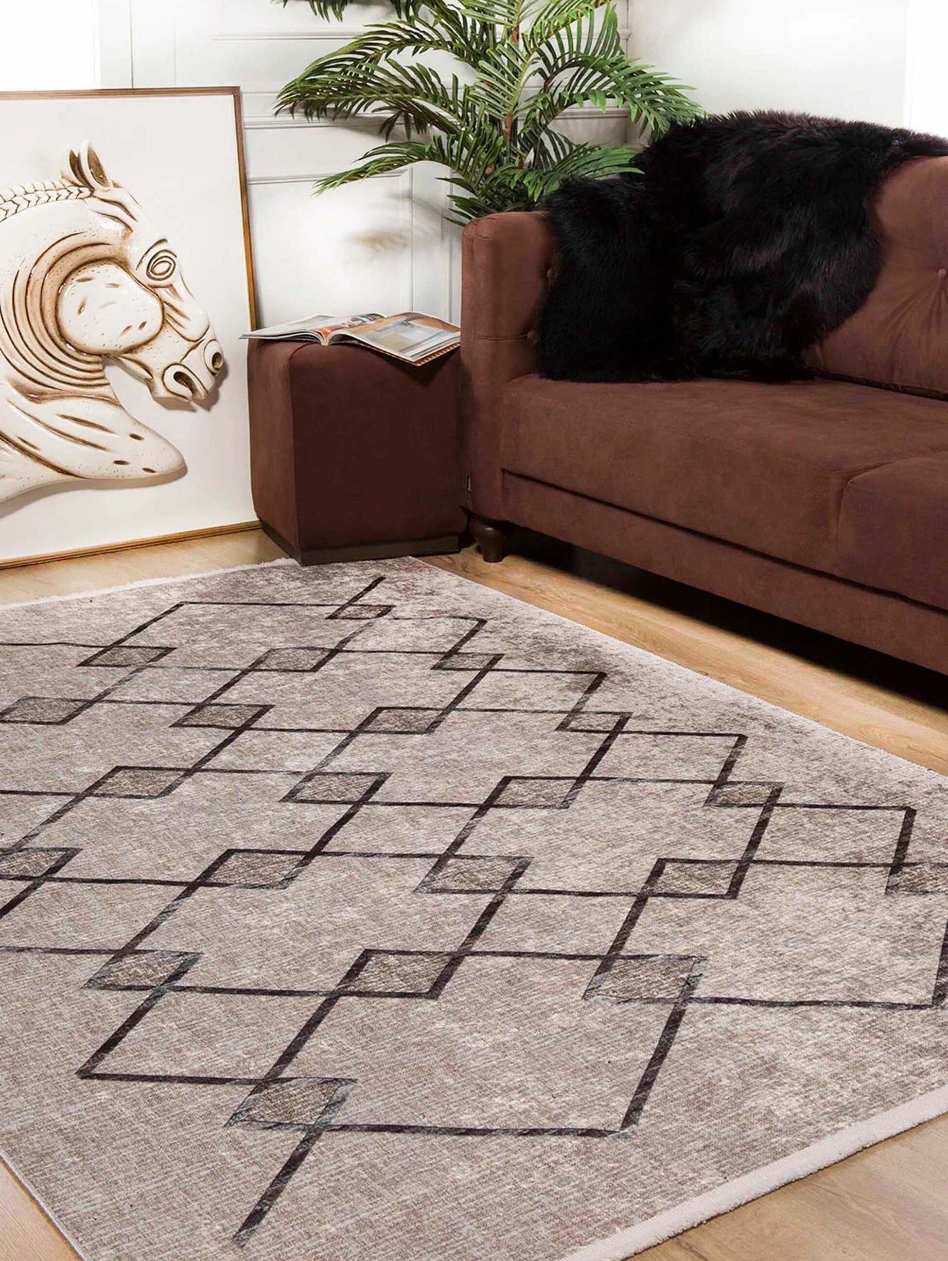 Lora Turkish Boho Beige Geometric Rug