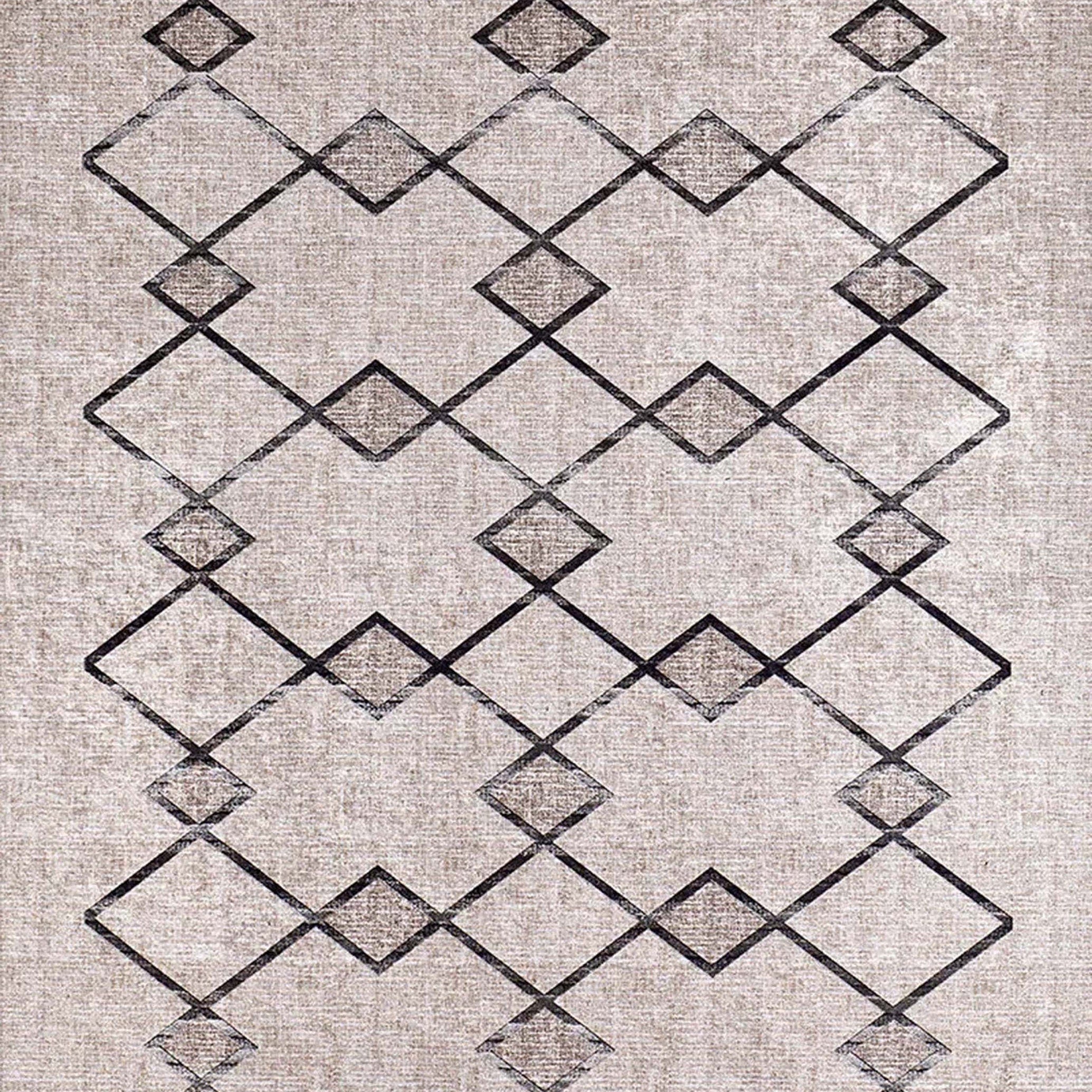 Lora Turkish Boho Beige Geometric Rug
