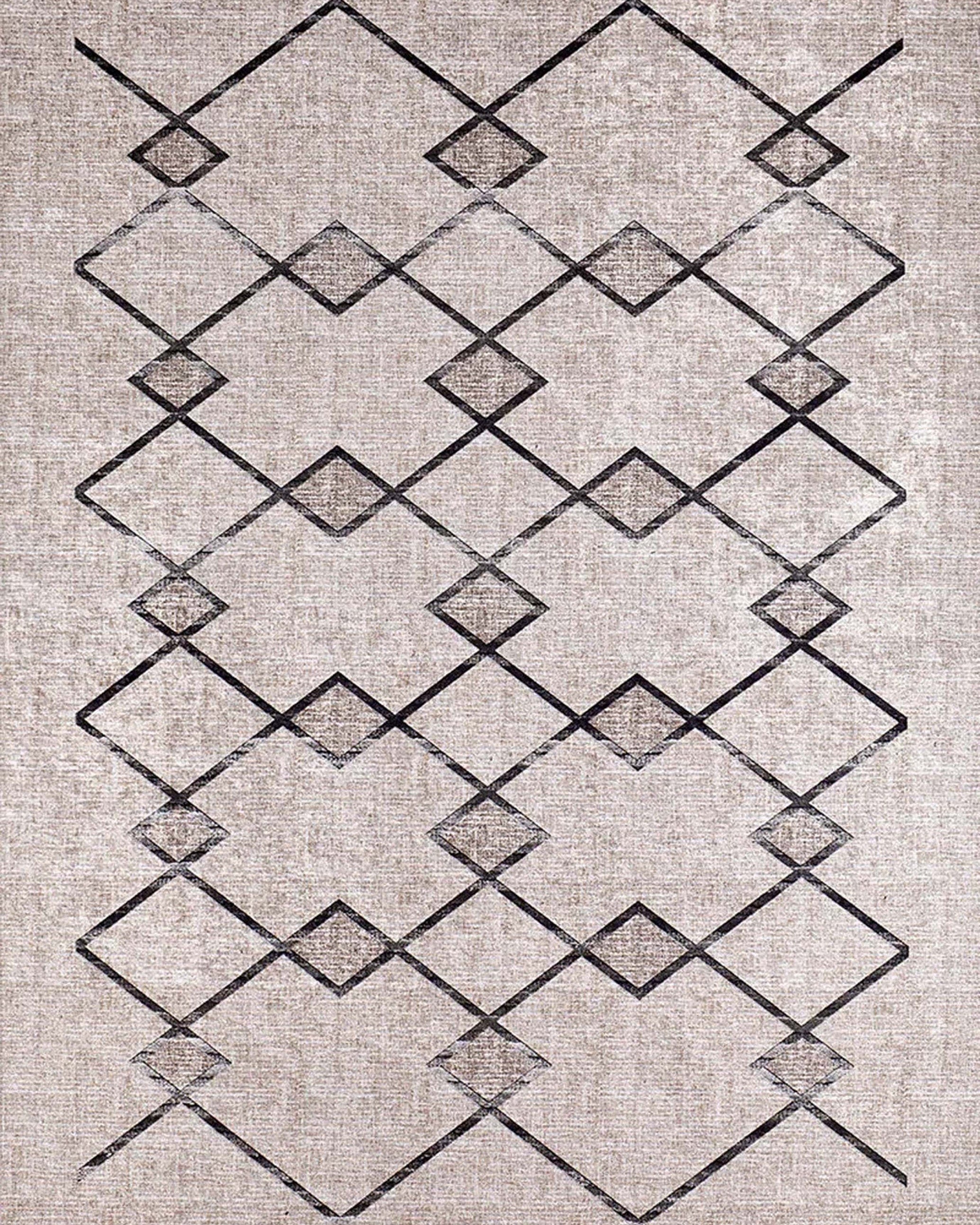 Lora Turkish Boho Beige Geometric Rug