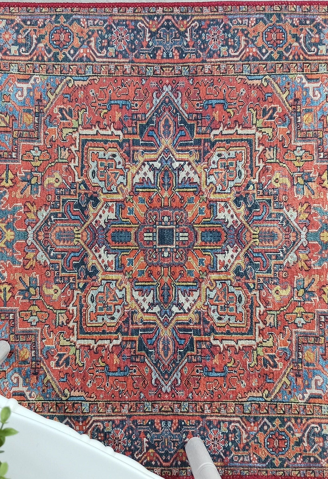 Pawla Turkish Vintage Heriz Red Rug