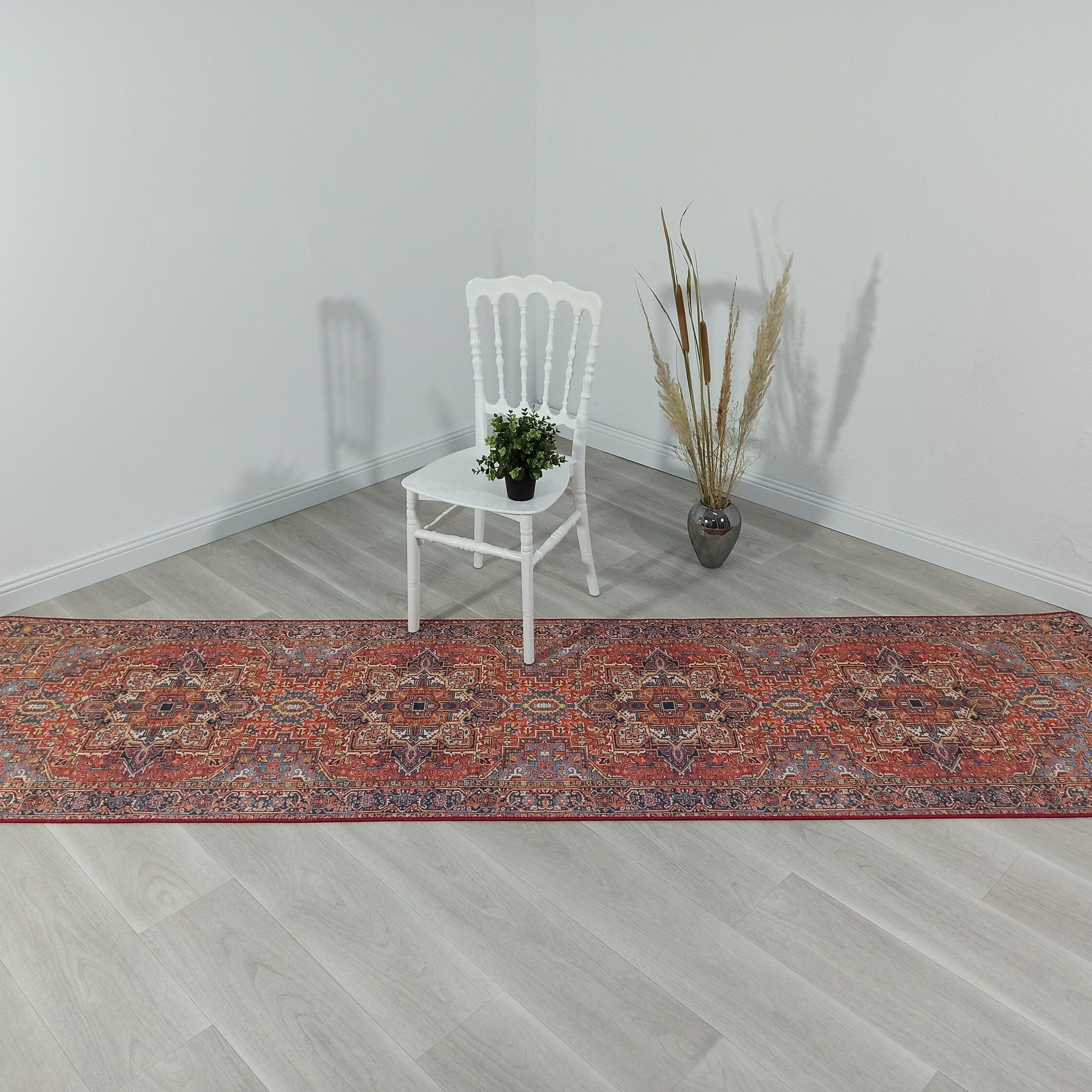 Pawla Turkish Vintage Heriz Red Rug