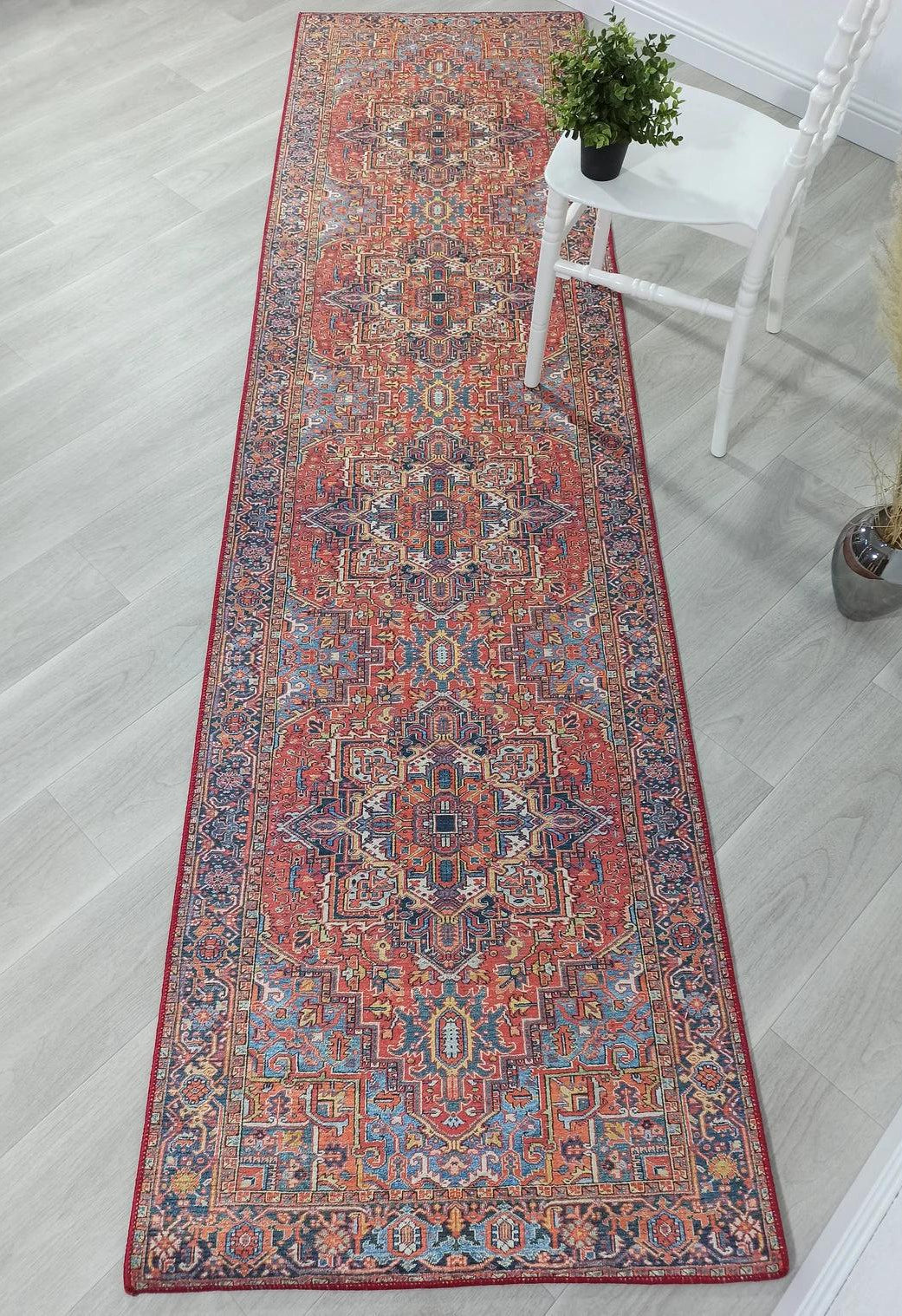 Pawla Turkish Vintage Heriz Red Rug