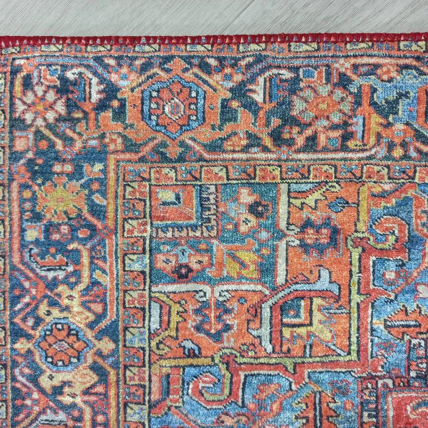 Pawla Turkish Vintage Heriz Red Rug