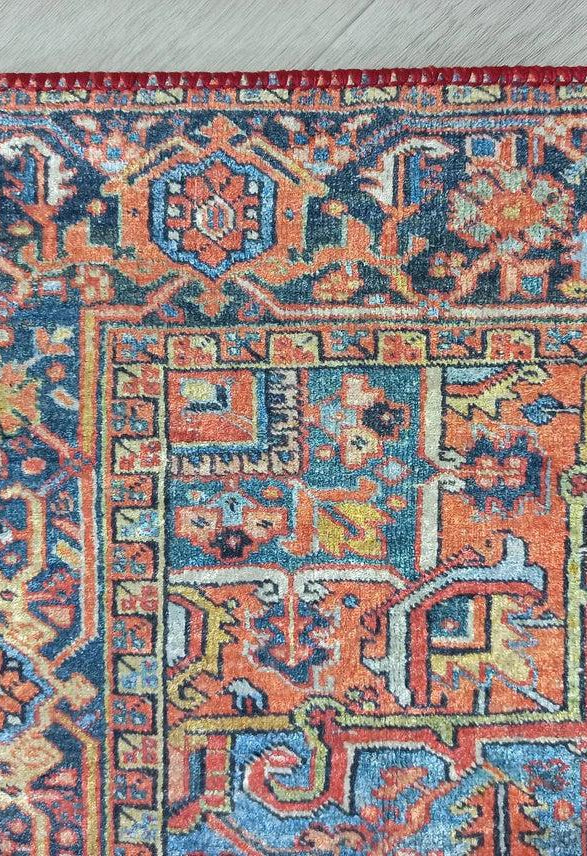 Pawla Turkish Vintage Heriz Red Rug