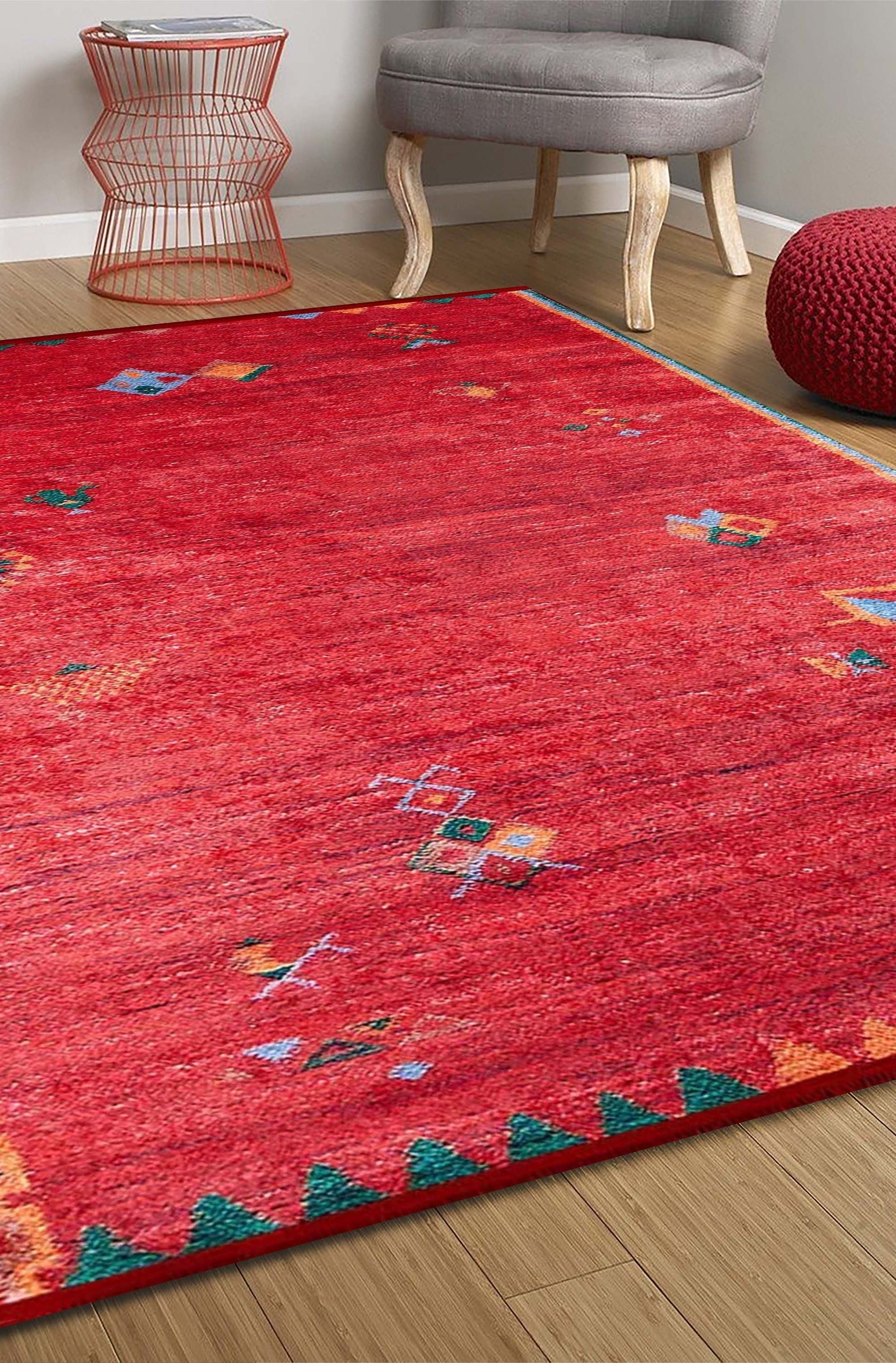 Loria Turkish Oushak Coral Red Rug