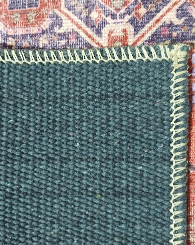 Lory Antique Red Blue Medallion Runner Rug