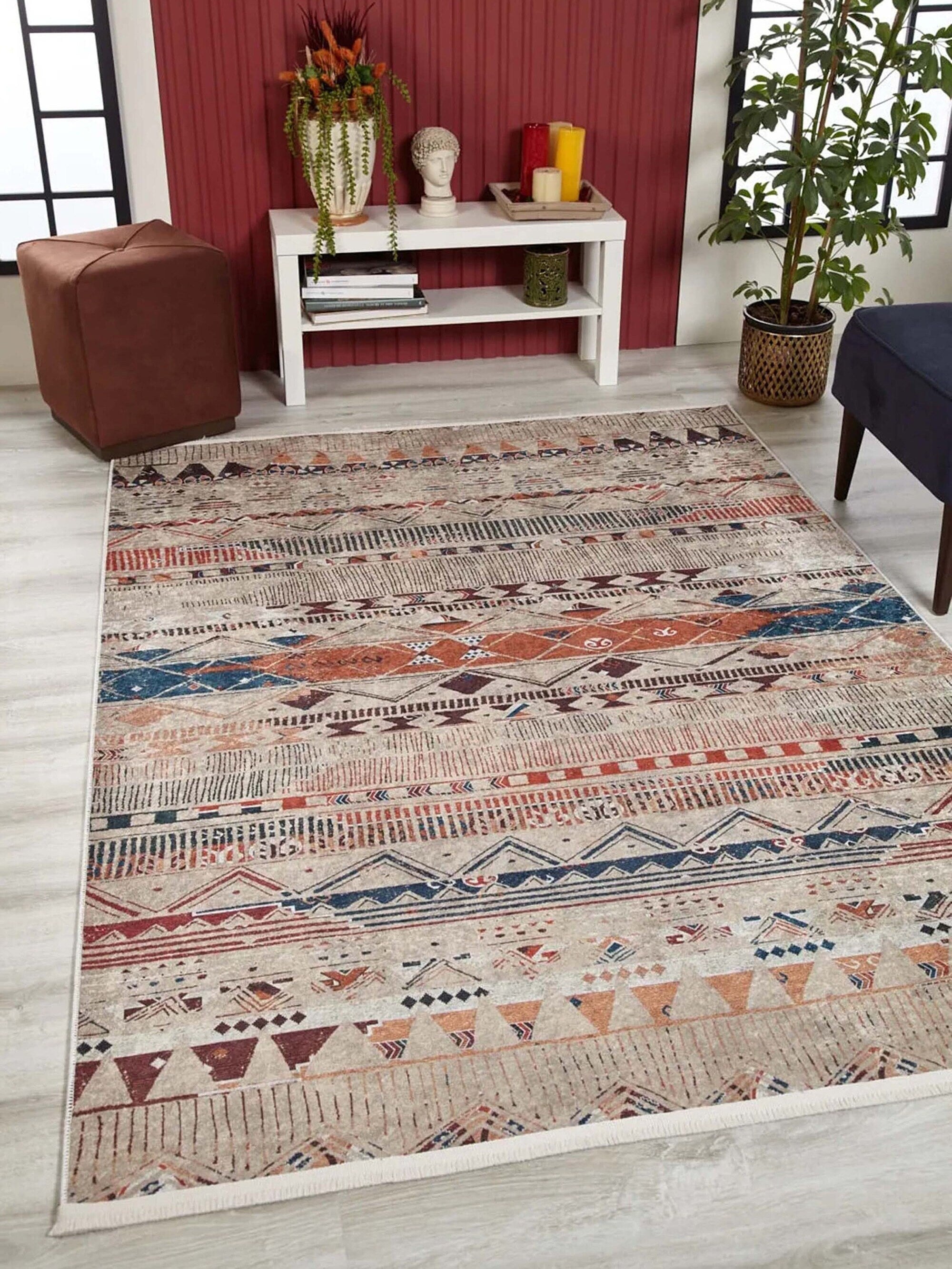 Lupa Turkish Kilim Gray Beige Rug