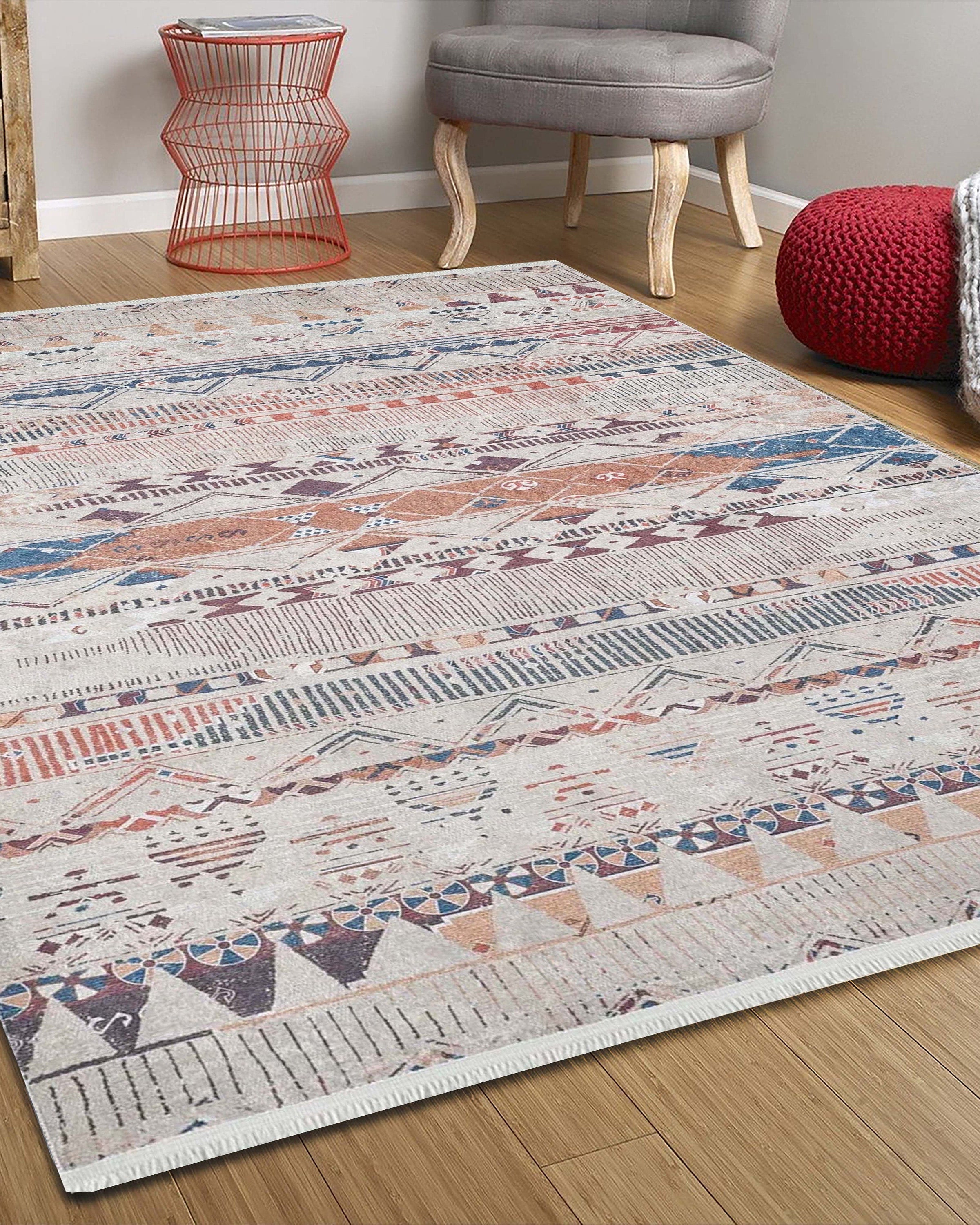 Lupa Turkish Kilim Gray Beige Rug