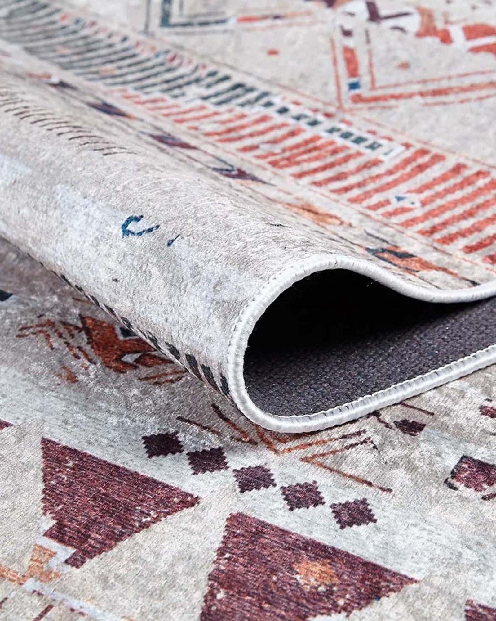Lupa Turkish Kilim Gray Beige Rug