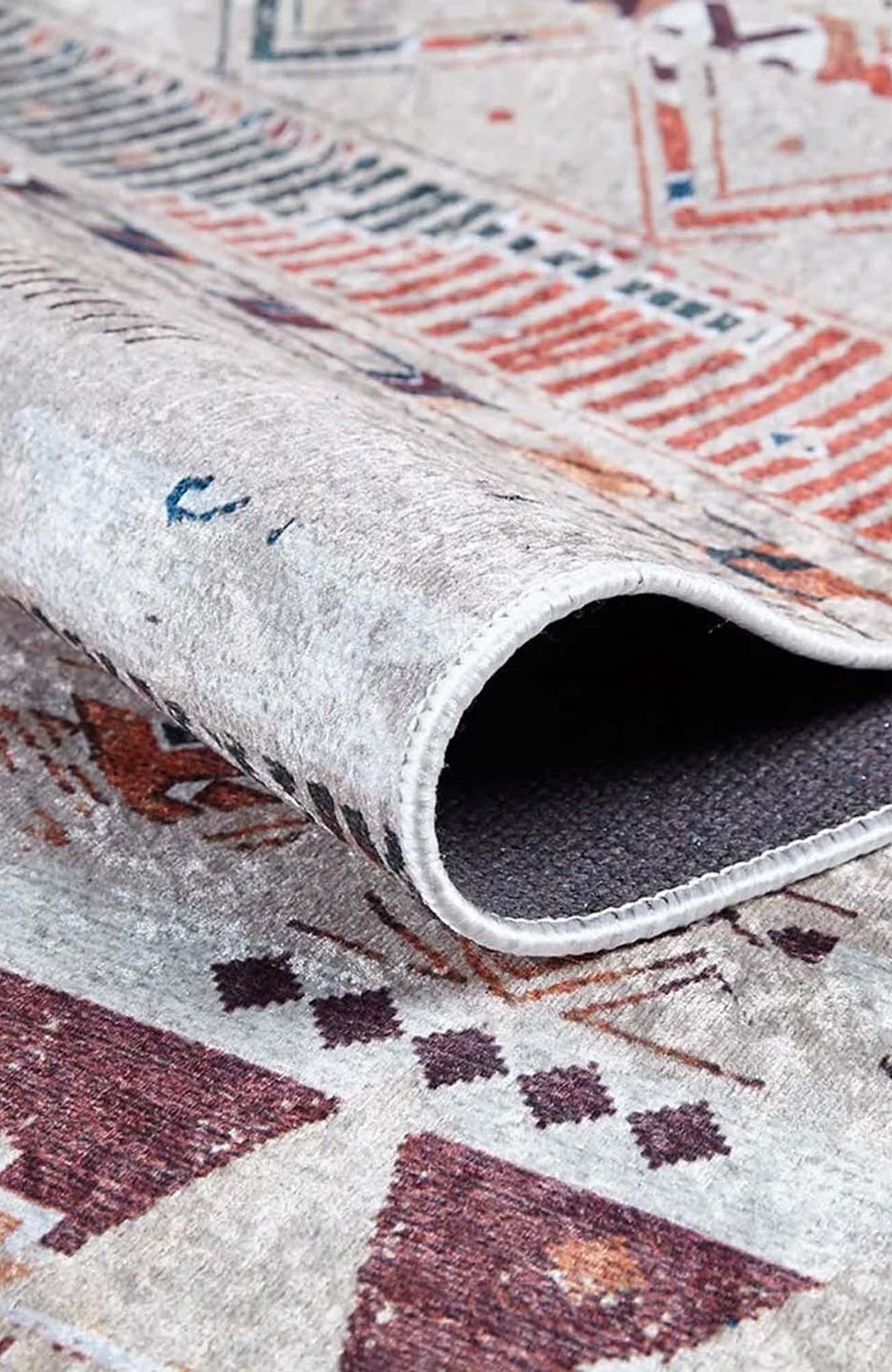 Lupa Turkish Kilim Gray Beige Rug