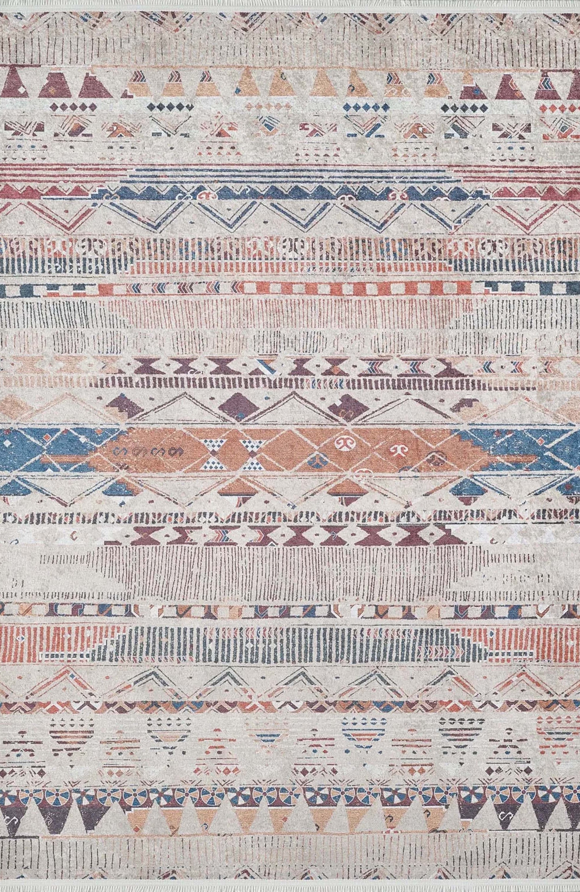 Lupa Turkish Kilim Gray Beige Rug