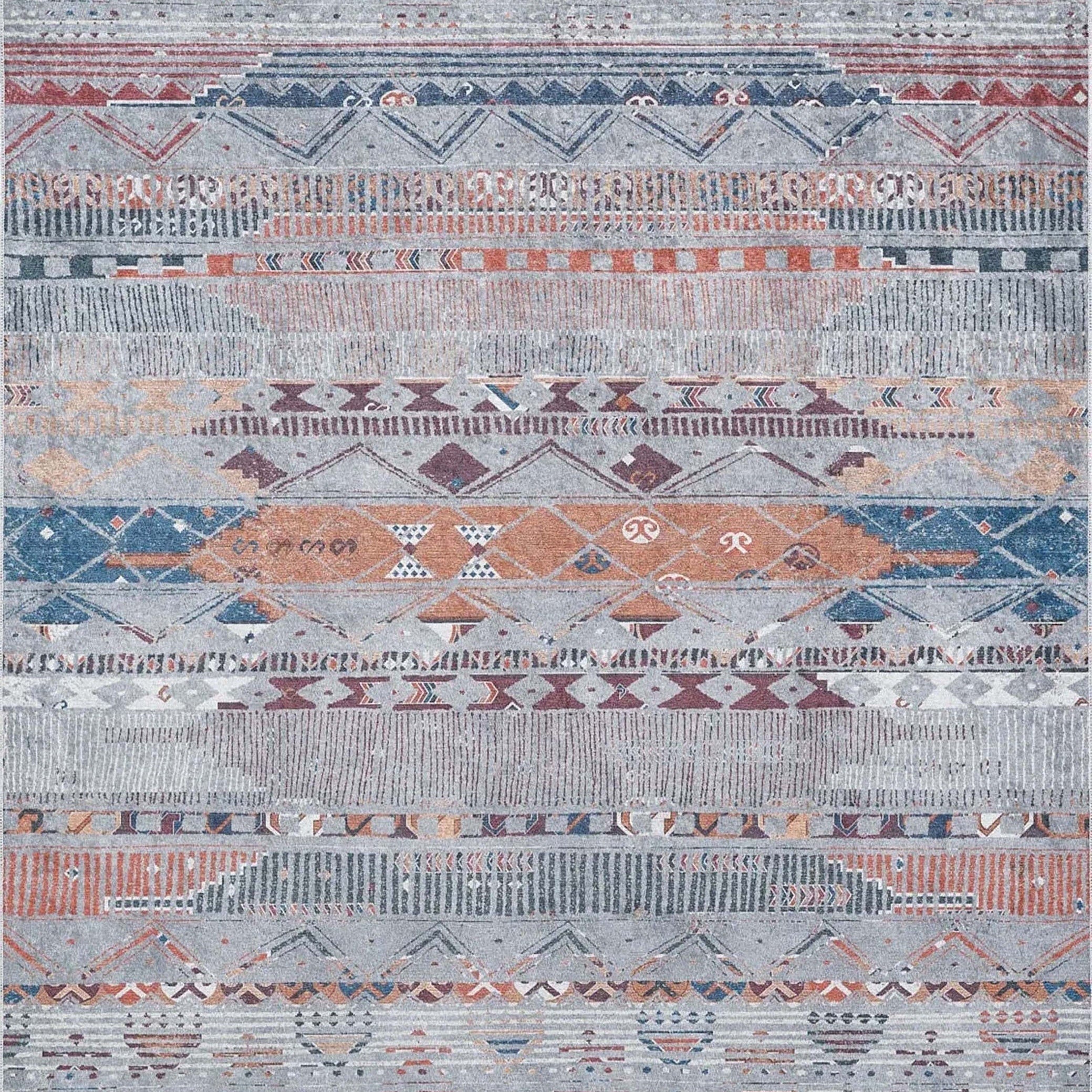 Lupa Turkish Kilim Gray Beige Rug