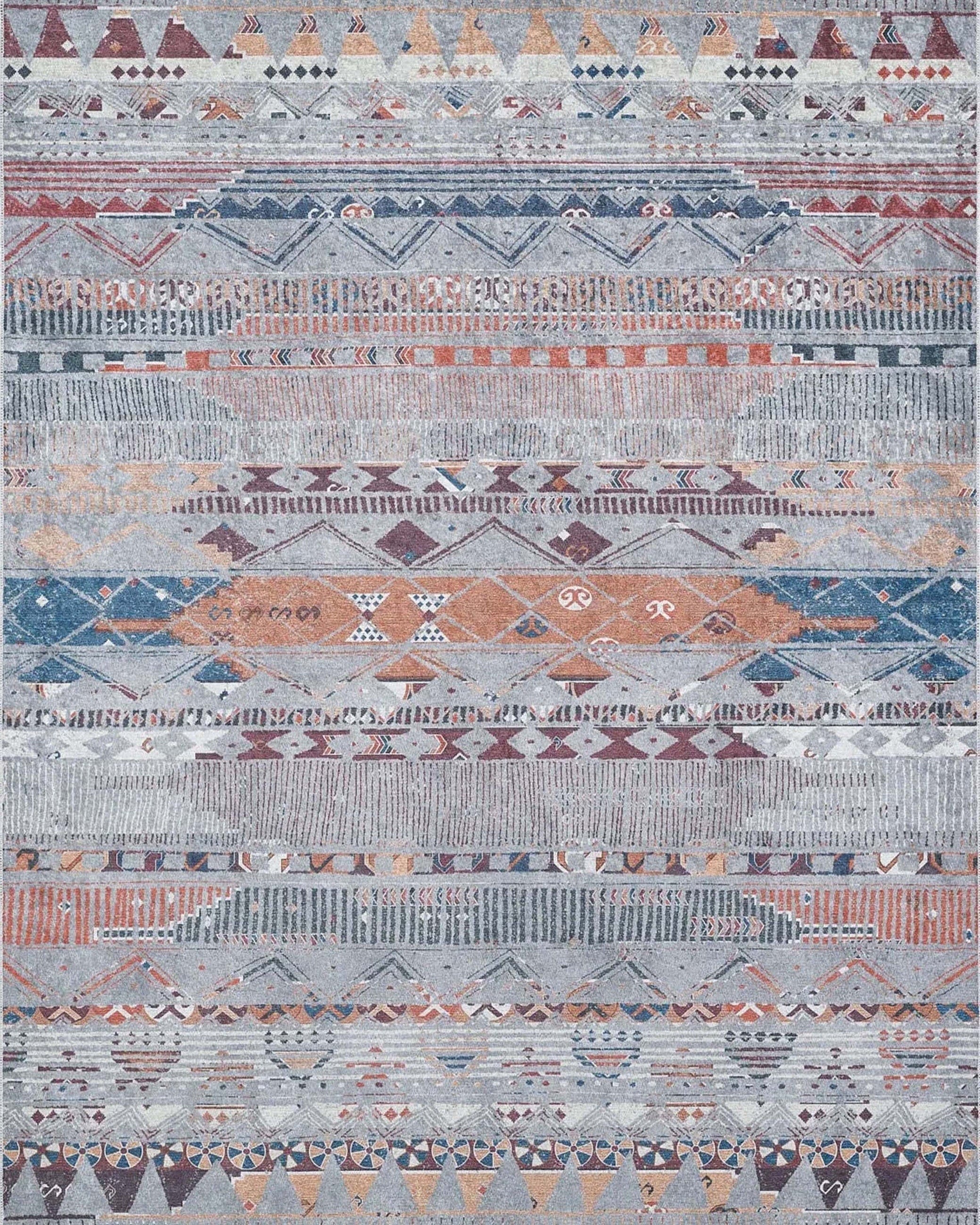 Lupa Turkish Kilim Gray Beige Rug